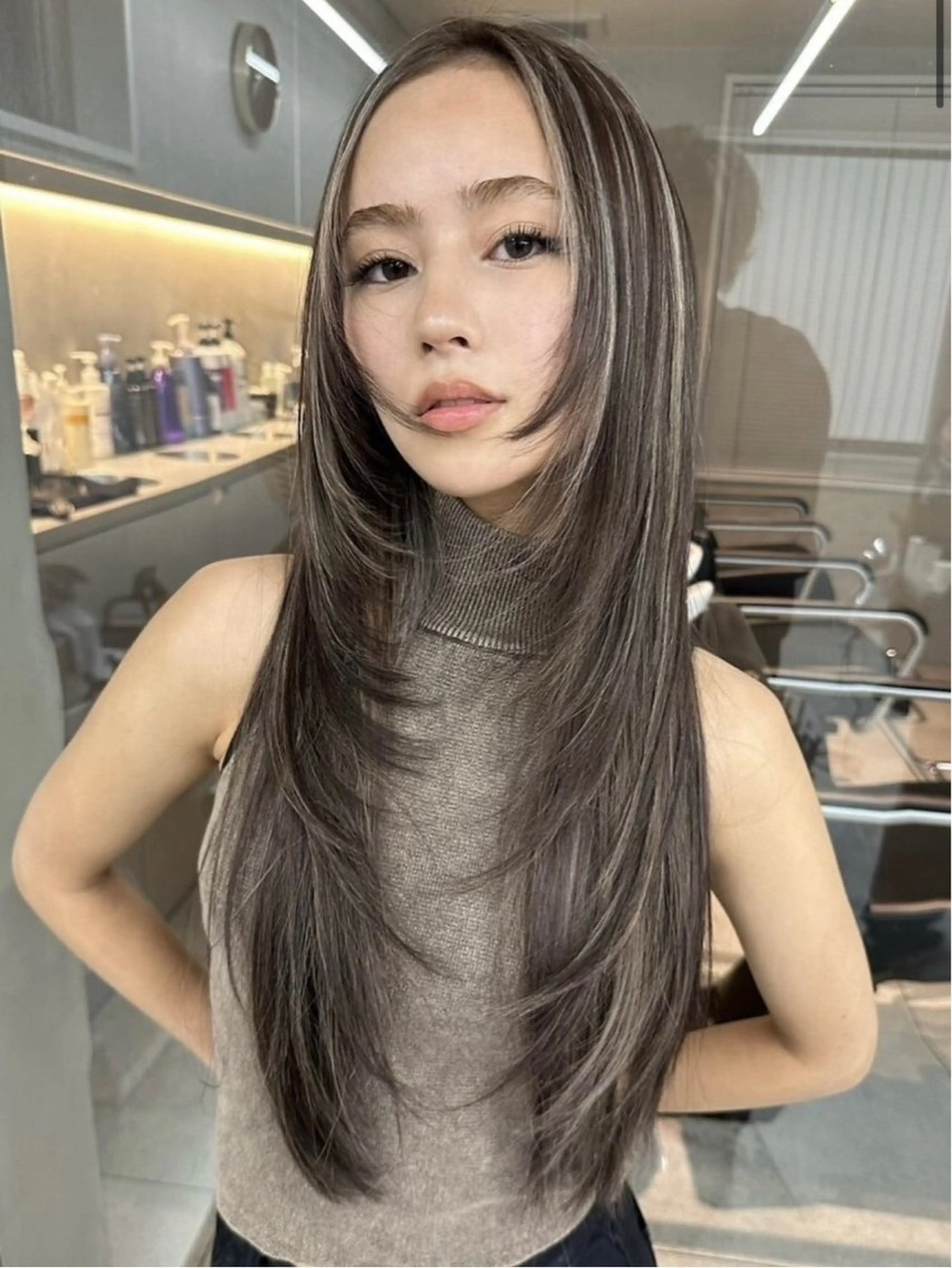 ロング レイヤーカット カット REVE所属・TAKU 美容師のヘアスタイル