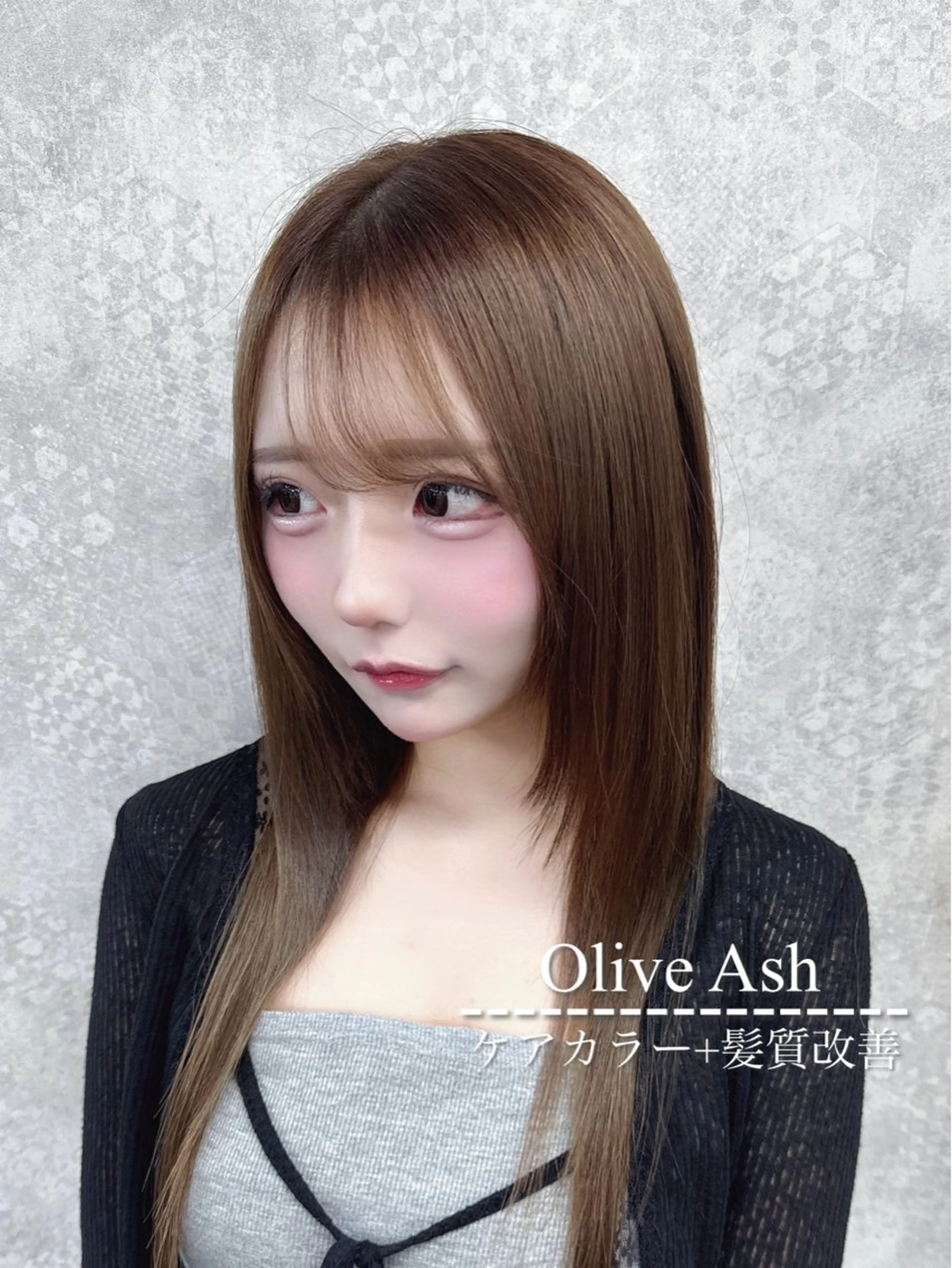 セミロング カラー カット ヘアカラー トリートメント ヘアセット ハイトーン×髪質改善 💍tiam💍のヘアスタイル