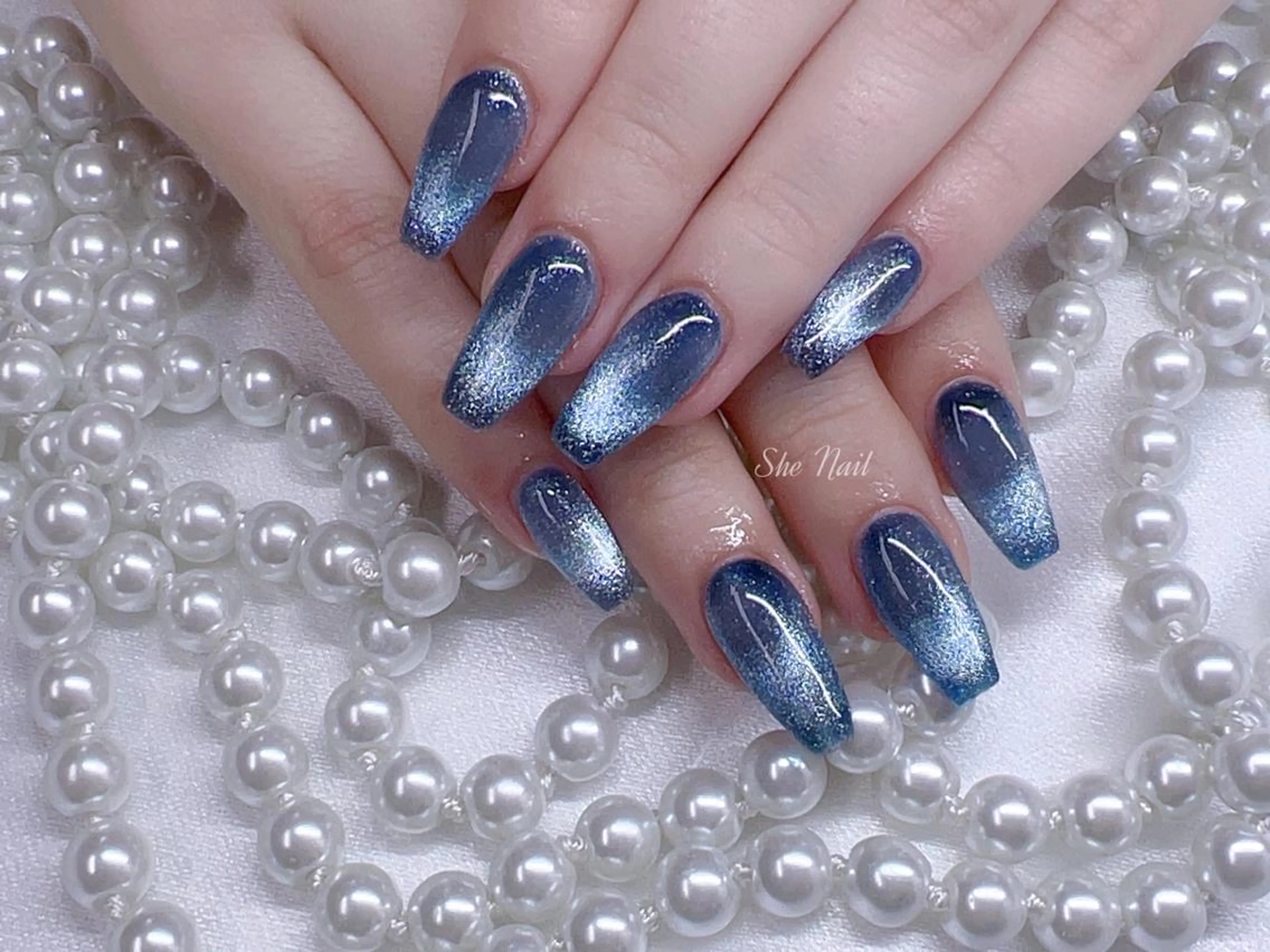 ネイル チークネイル 長さ出し マグネットネイル 持ち込み ワンカラーネイル ハンドネイル She   Nail所属・ISA_ BELLAのネイルデザイン