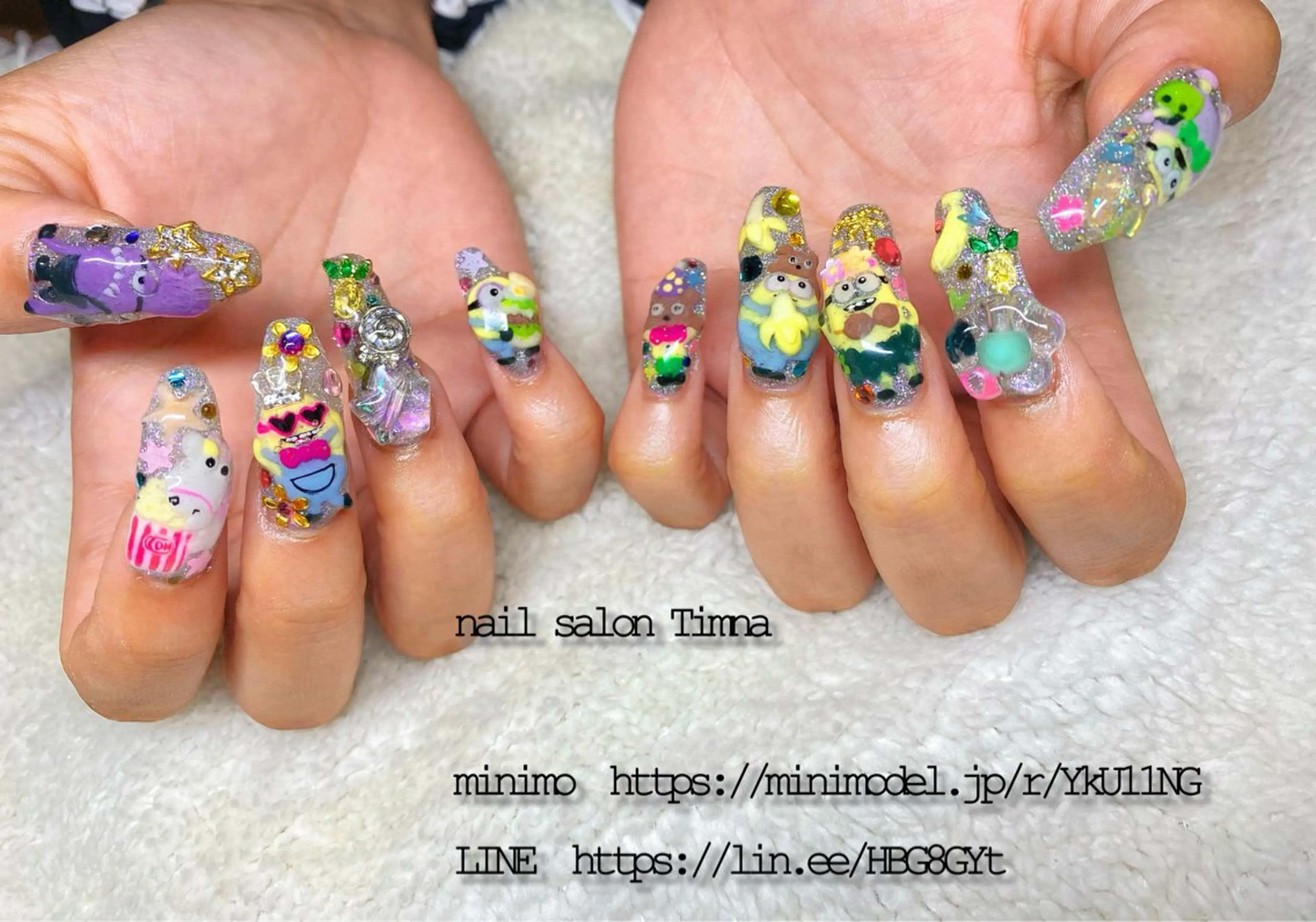 ロング ハンドネイル NAILSALON 🍔Timna🍟のネイルデザイン