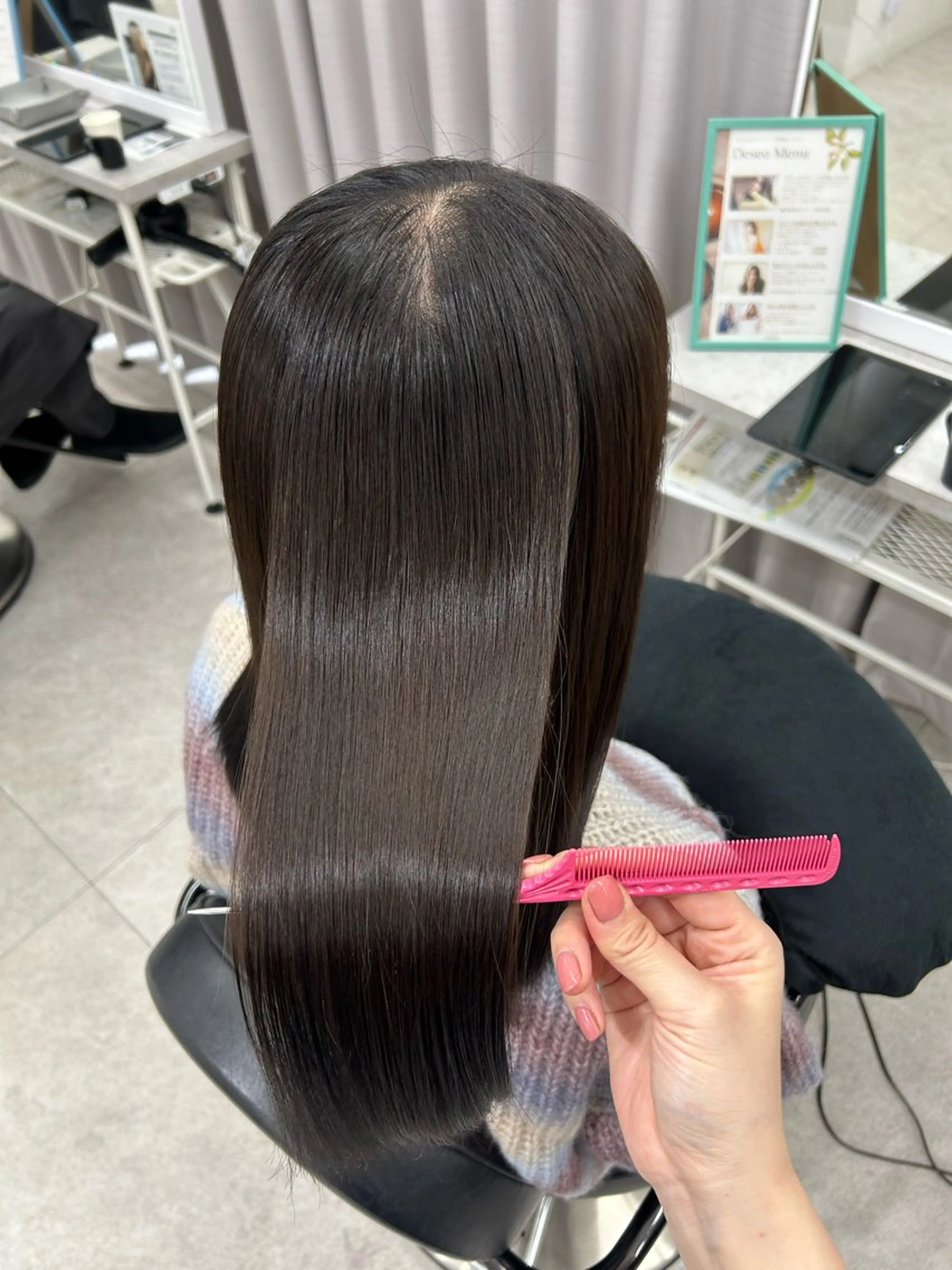 ミディアム 髪質改善 トリートメント カット ヘアカラー トリートメント 髪質改善/美髪カラー 🫧RISA🎀のヘアスタイル
