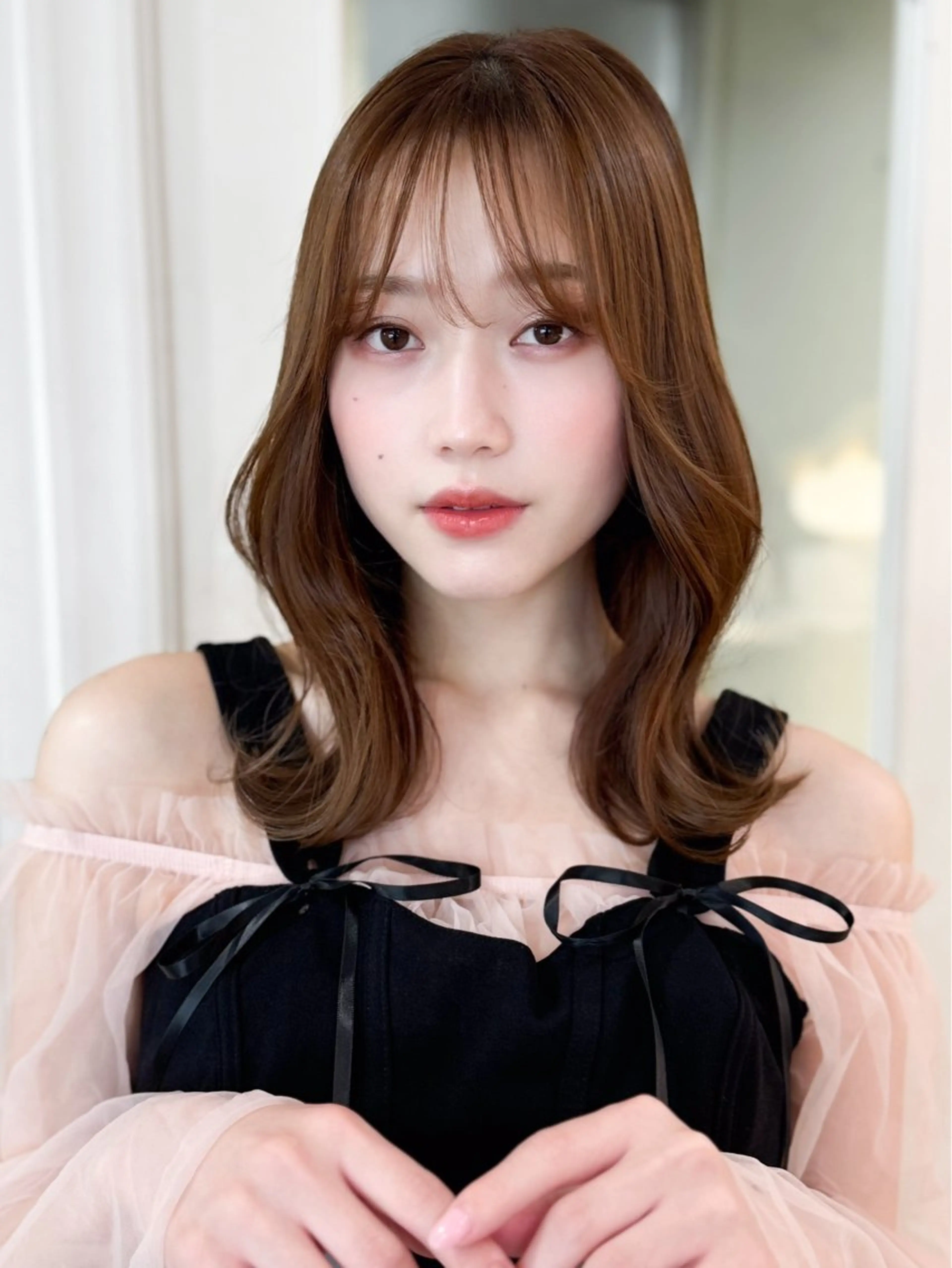ミディアム 韓国アイドルヘア🤍 nanako🦋のヘアスタイル