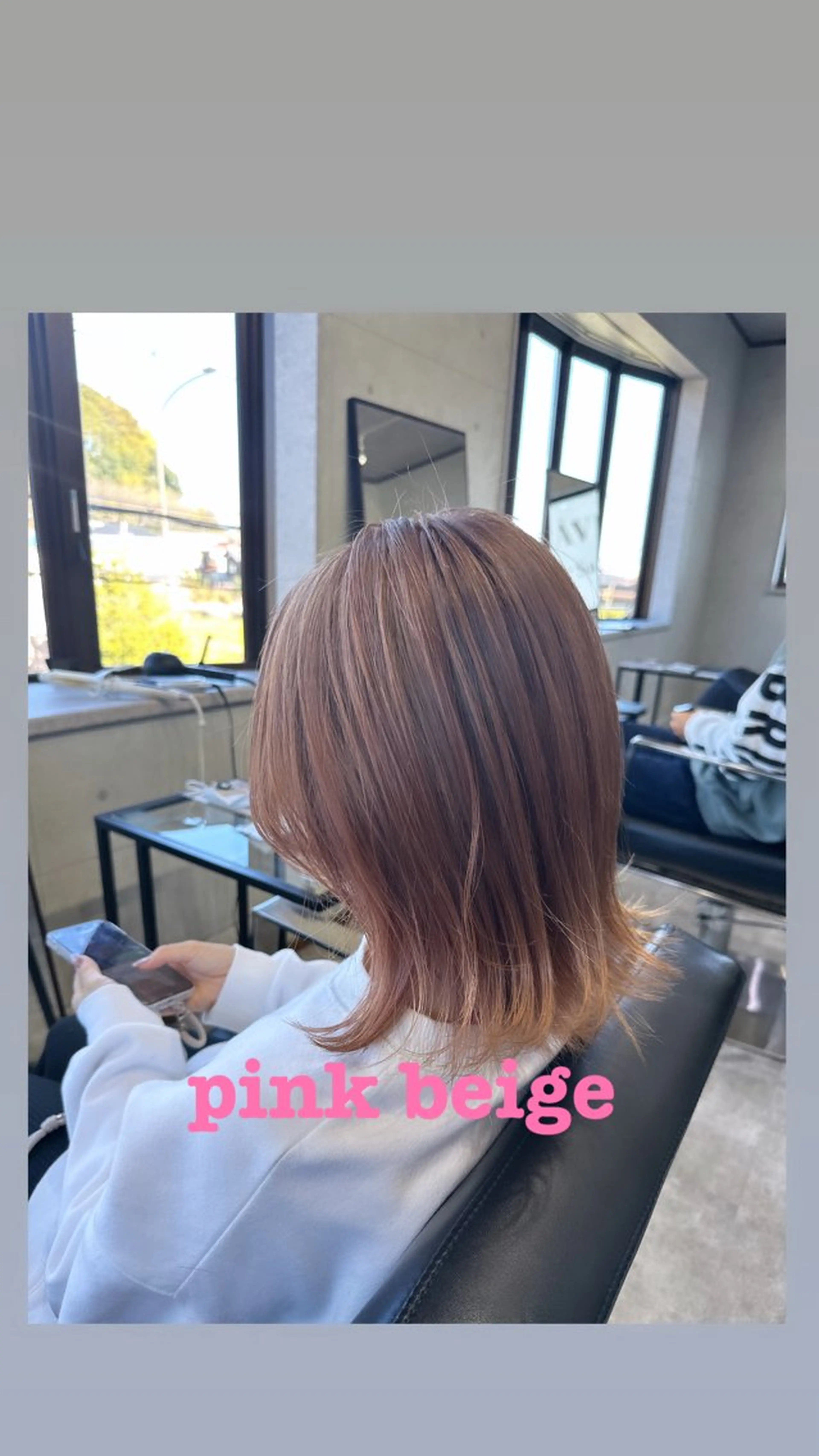 ミディアム 外国人風カラー ハイライト レイヤーカット REVE所属・馬場  麻応のヘアスタイル