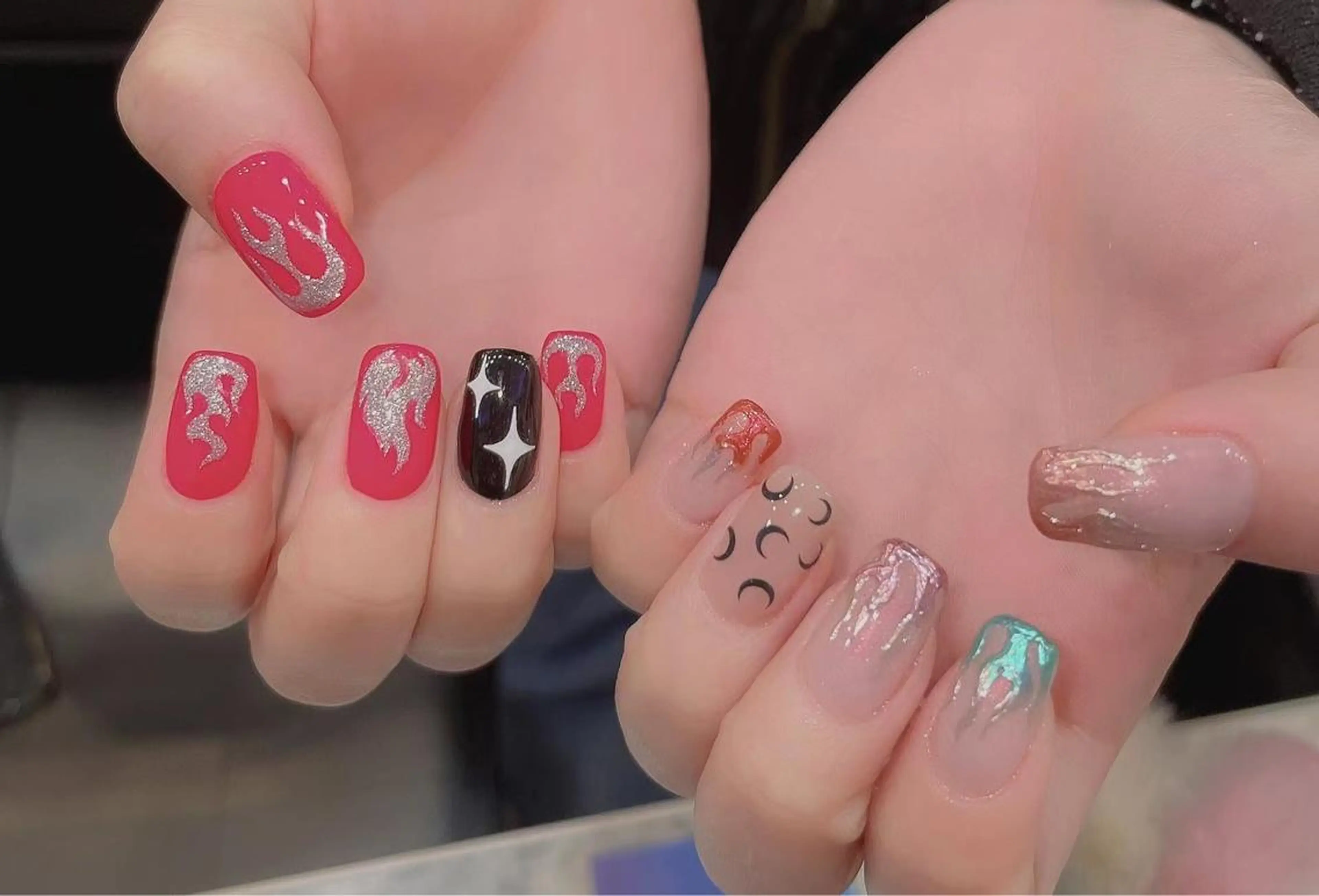 ネイル オーロラネイル ラメ(グリッター) Babarla Nailのネイルデザイン