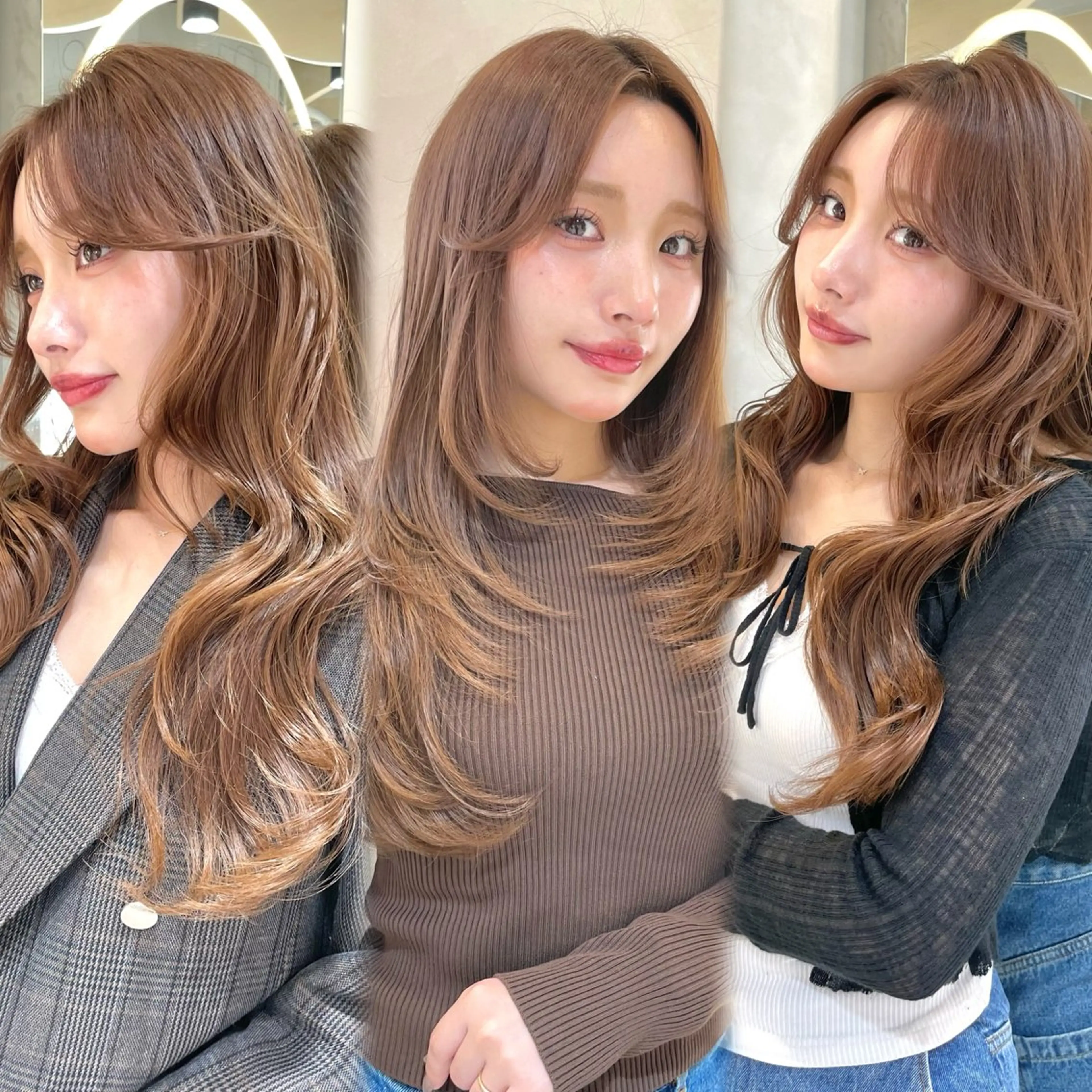 ロング カット ヘアカラー トリートメント 韓国レイヤー 🧸🤍ちずみのヘアスタイル