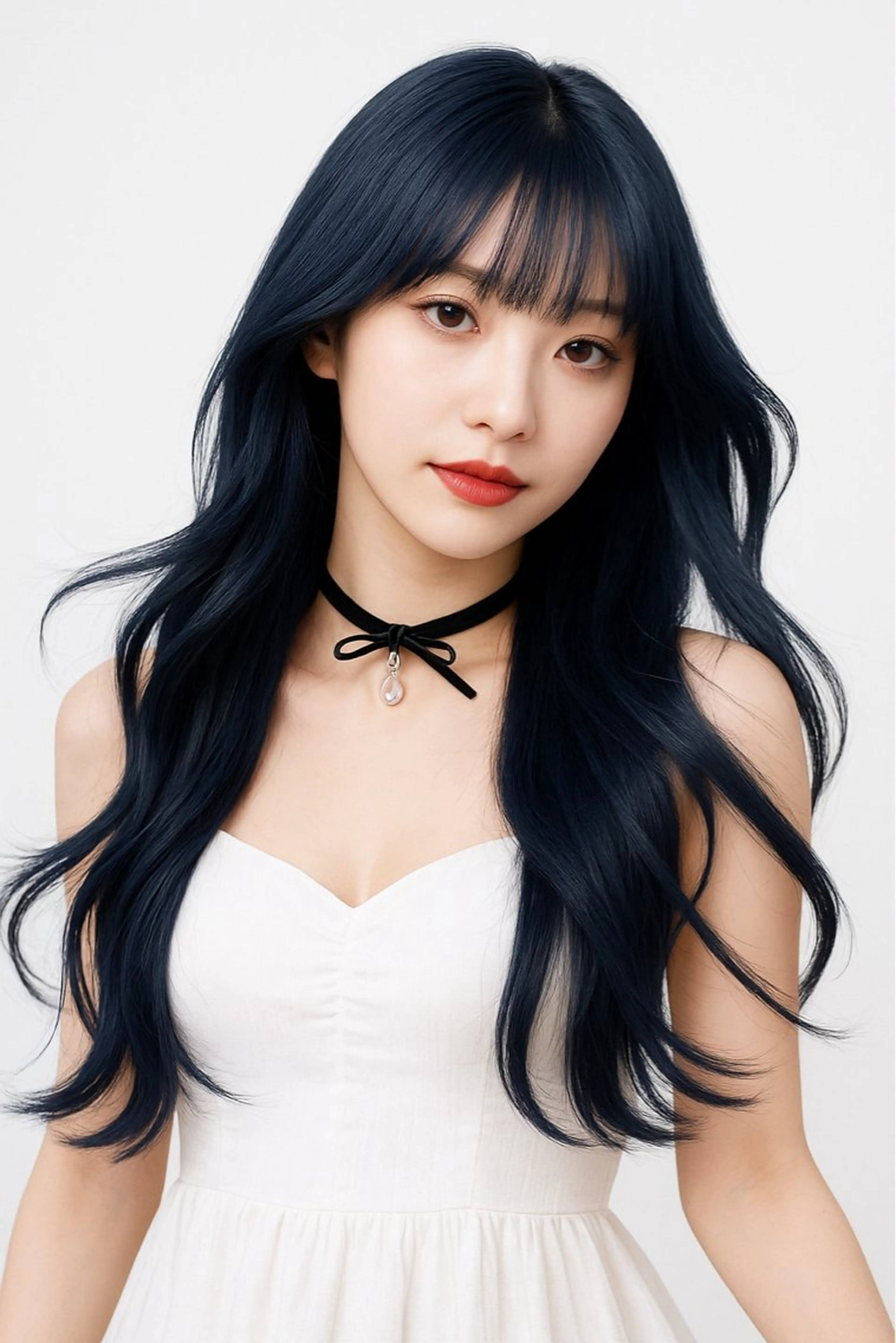 セミロング カラー ヘアアレンジ ヘアカラー トリートメント 寒色アイドルカラー JUNOチナツのヘアスタイル