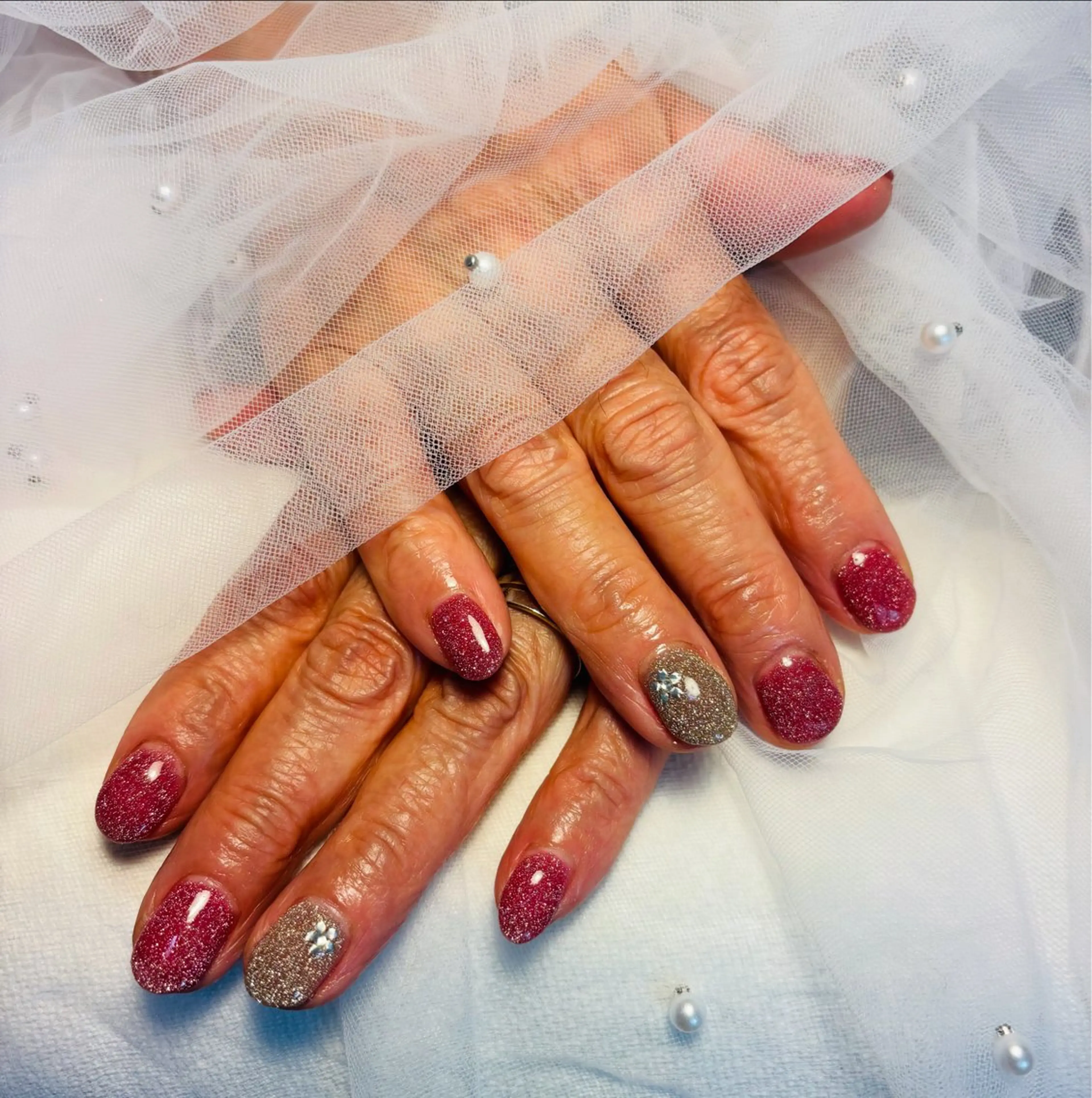 ネイル フラッシュネイル フットネイル フレンチネイル ジェルネイル ガラスフレンチ ハンドネイル Nail salon Natulalのネイルデザイン