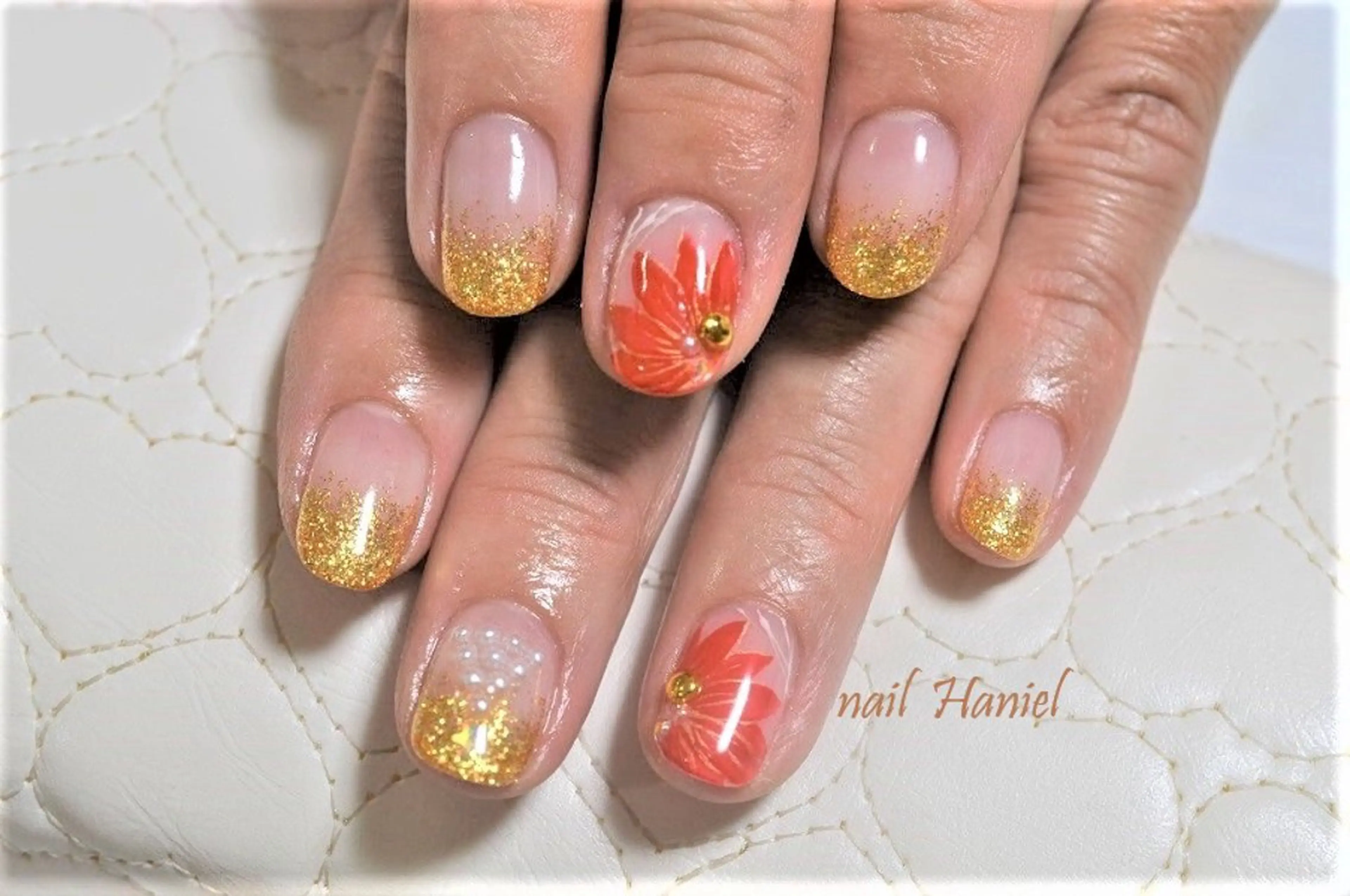 ネイル ジェルネイル オフィスネイル パラジェル 冬ネイル クリスマス ハンドネイル nail Haniel所属・半蔵門サロンハニエル 魅神 ちよのネイルデザイン