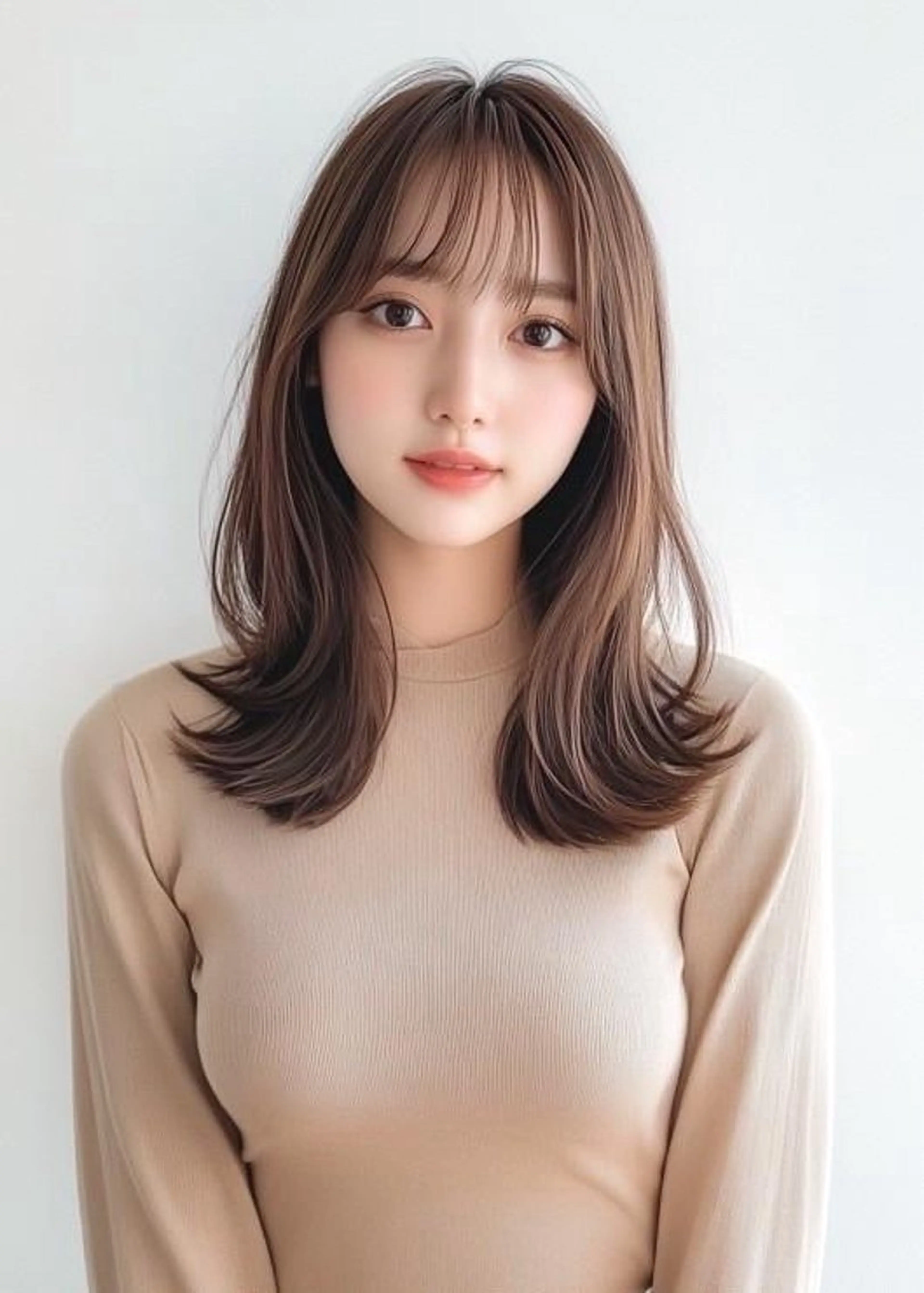 セミロング 韓国レイヤー 🎀Ayanoのヘアスタイル