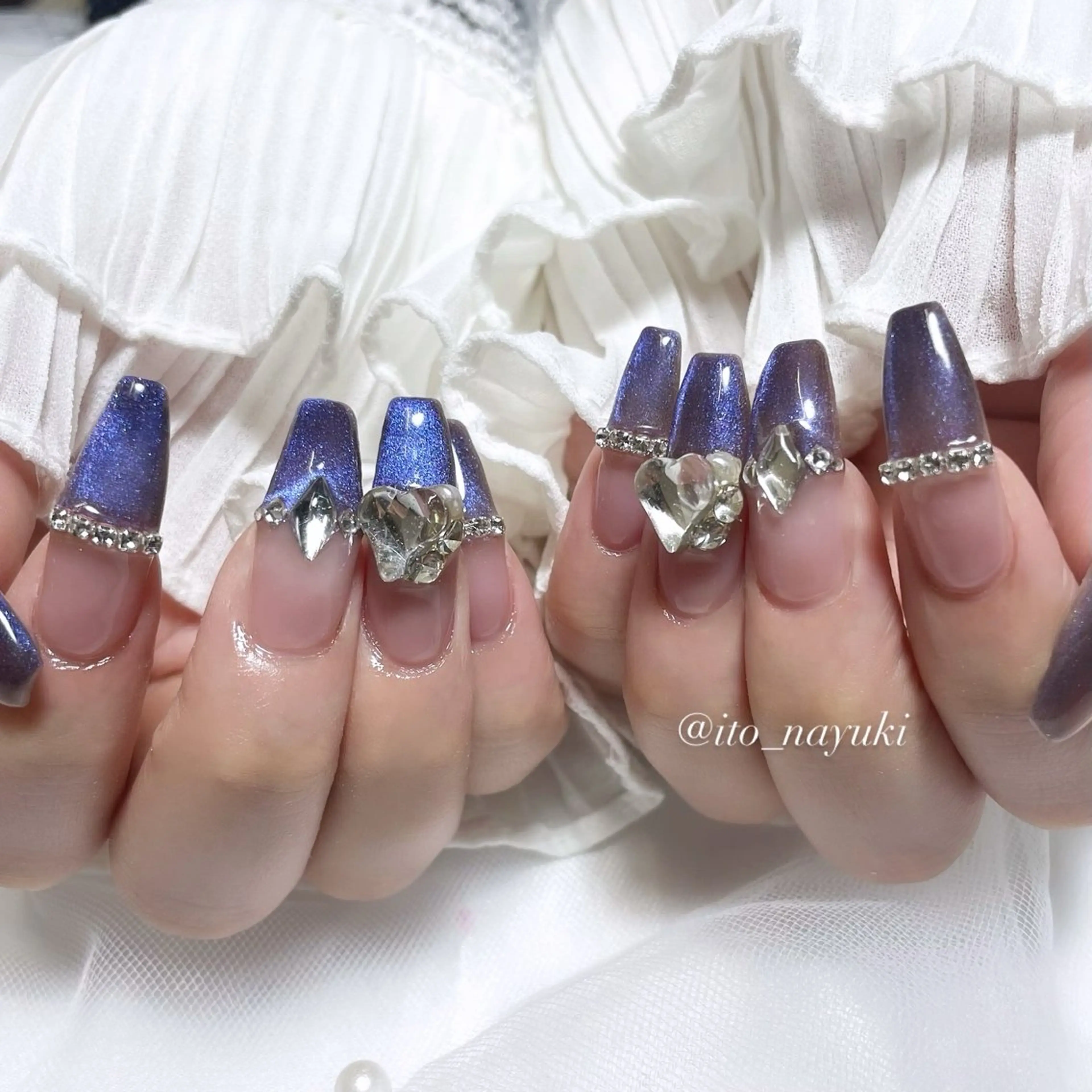 ネイル ハンドネイル 🎀藤沢ガーリーネイ ル/長さ出し🎀のネイルデザイン