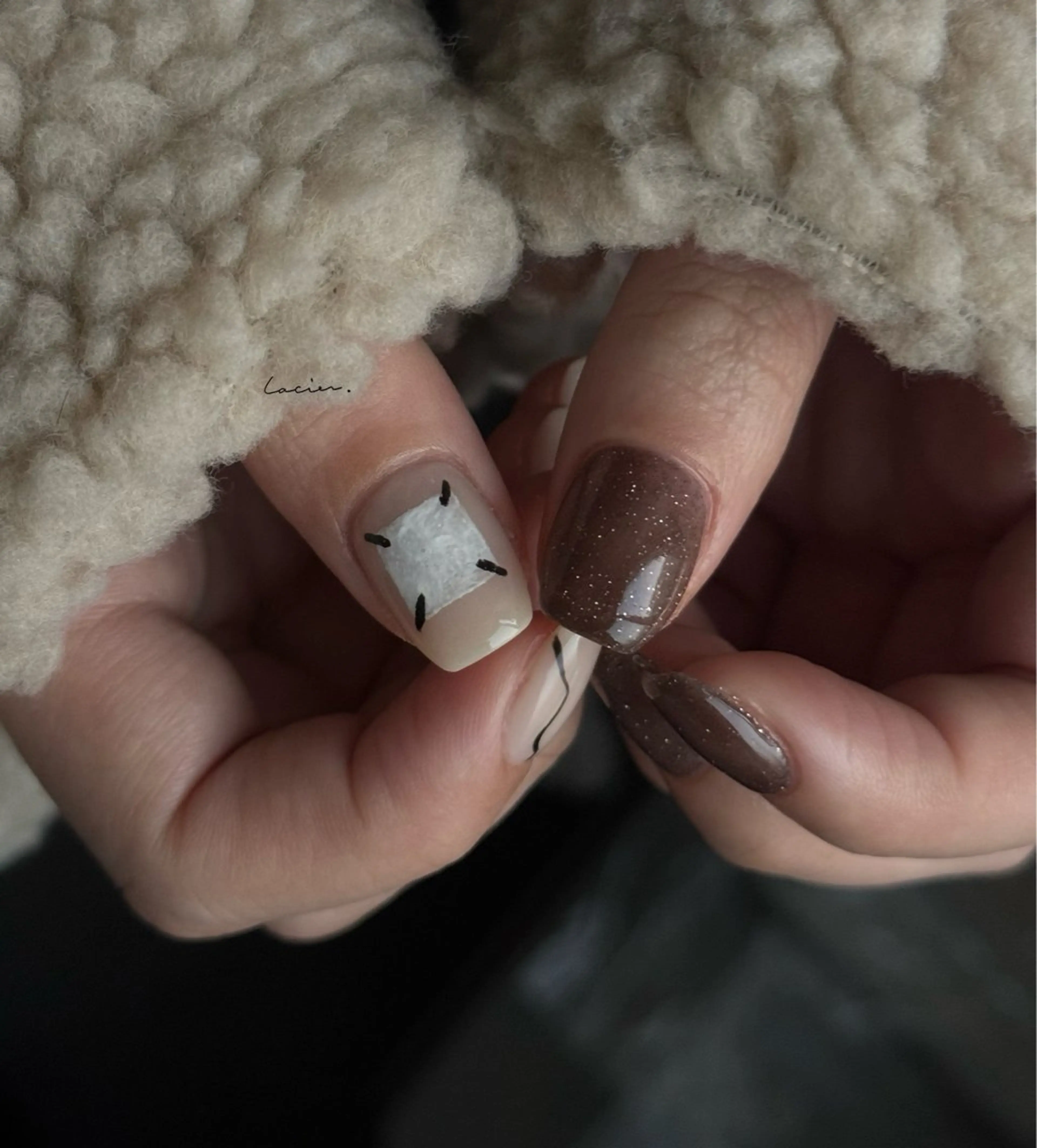 ネイル フラッシュネイル ニュアンスネイル ハンドネイル lacier nailのネイルデザイン