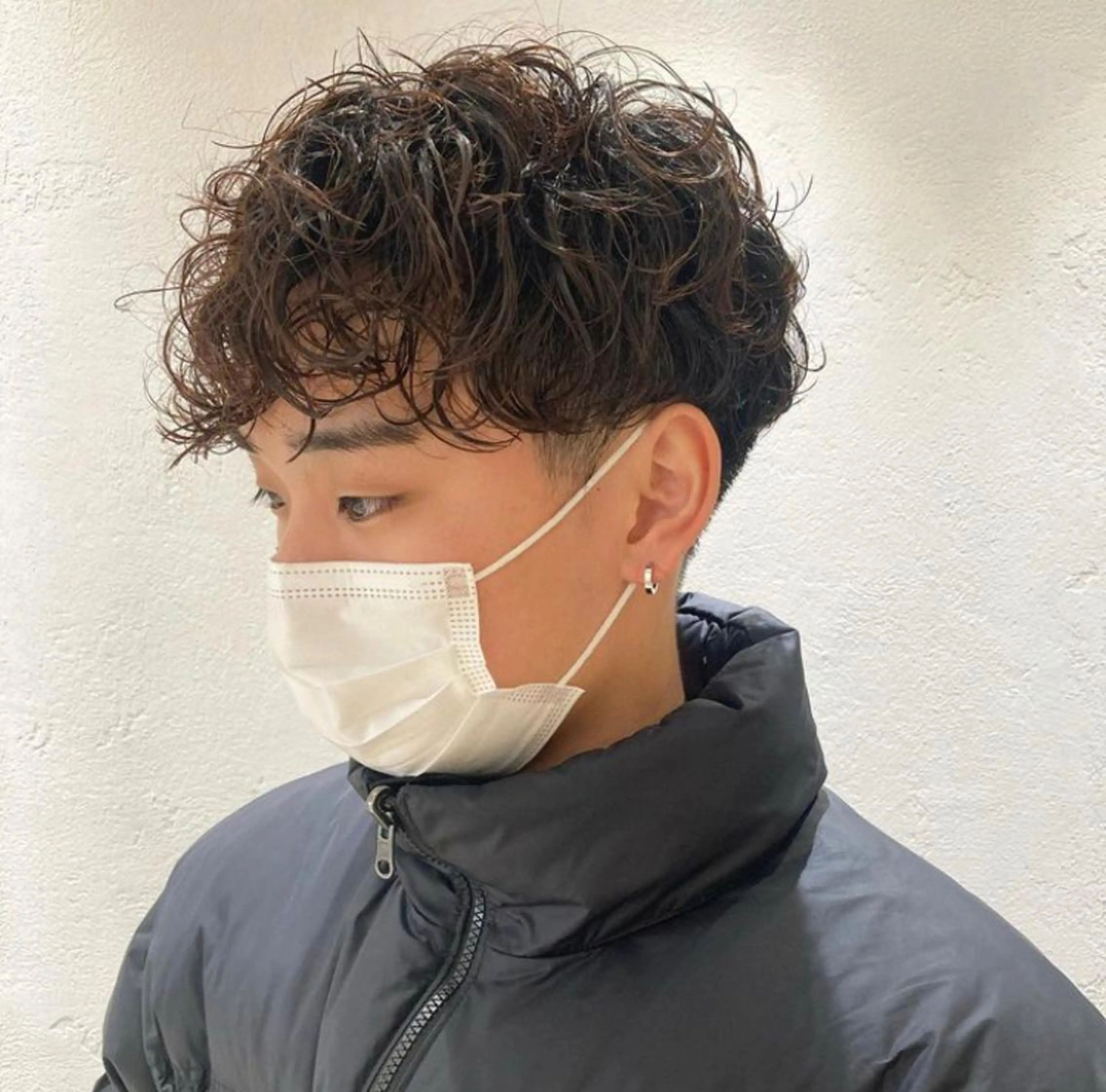 ショート パーマ メンズ カット パーマ icie所属・大阪ヴィーガンサロン KANAKOのヘアスタイル
