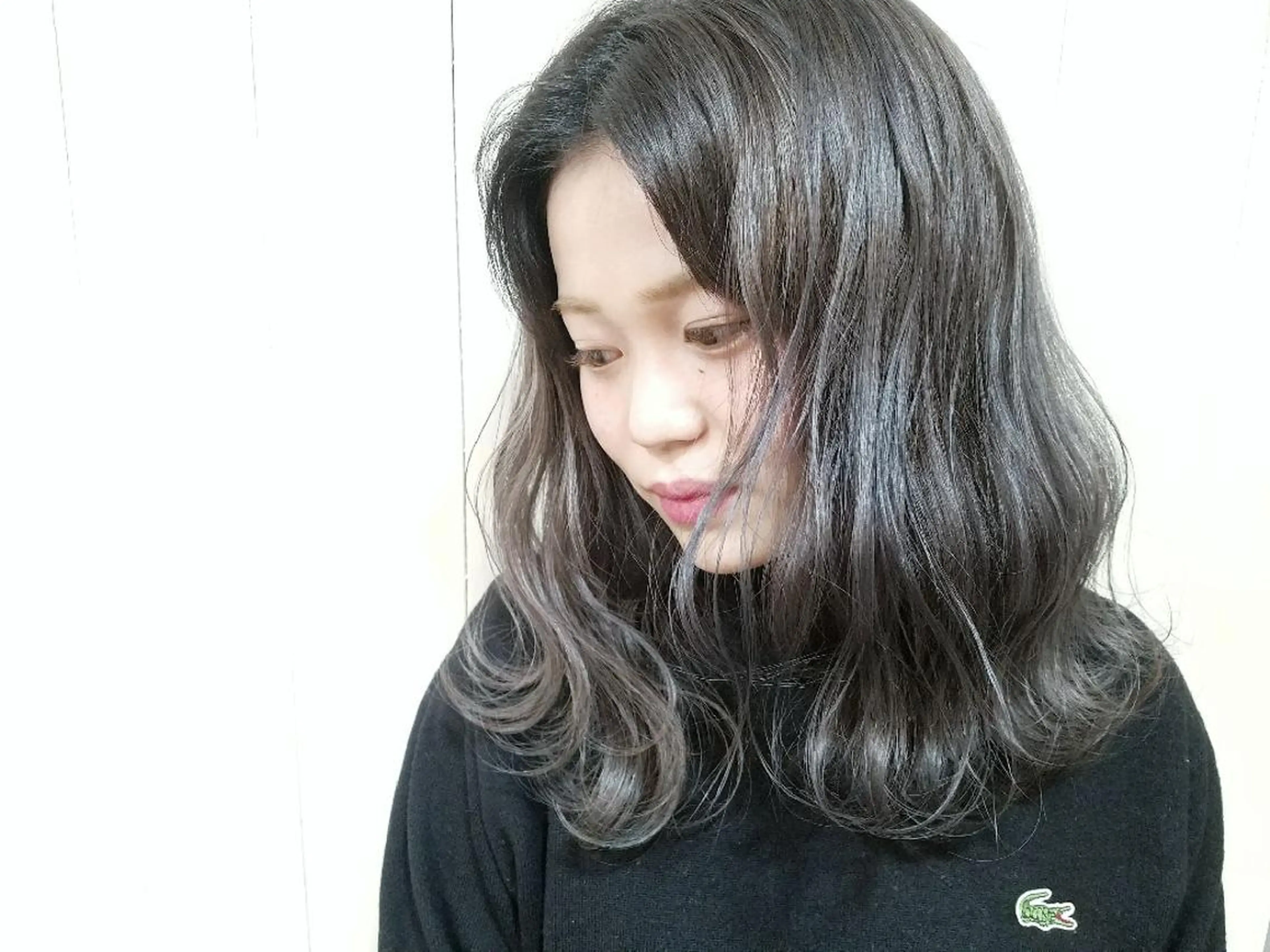 ミディアム カラー ウルフ、ボブ美容師 今井のヘアスタイル