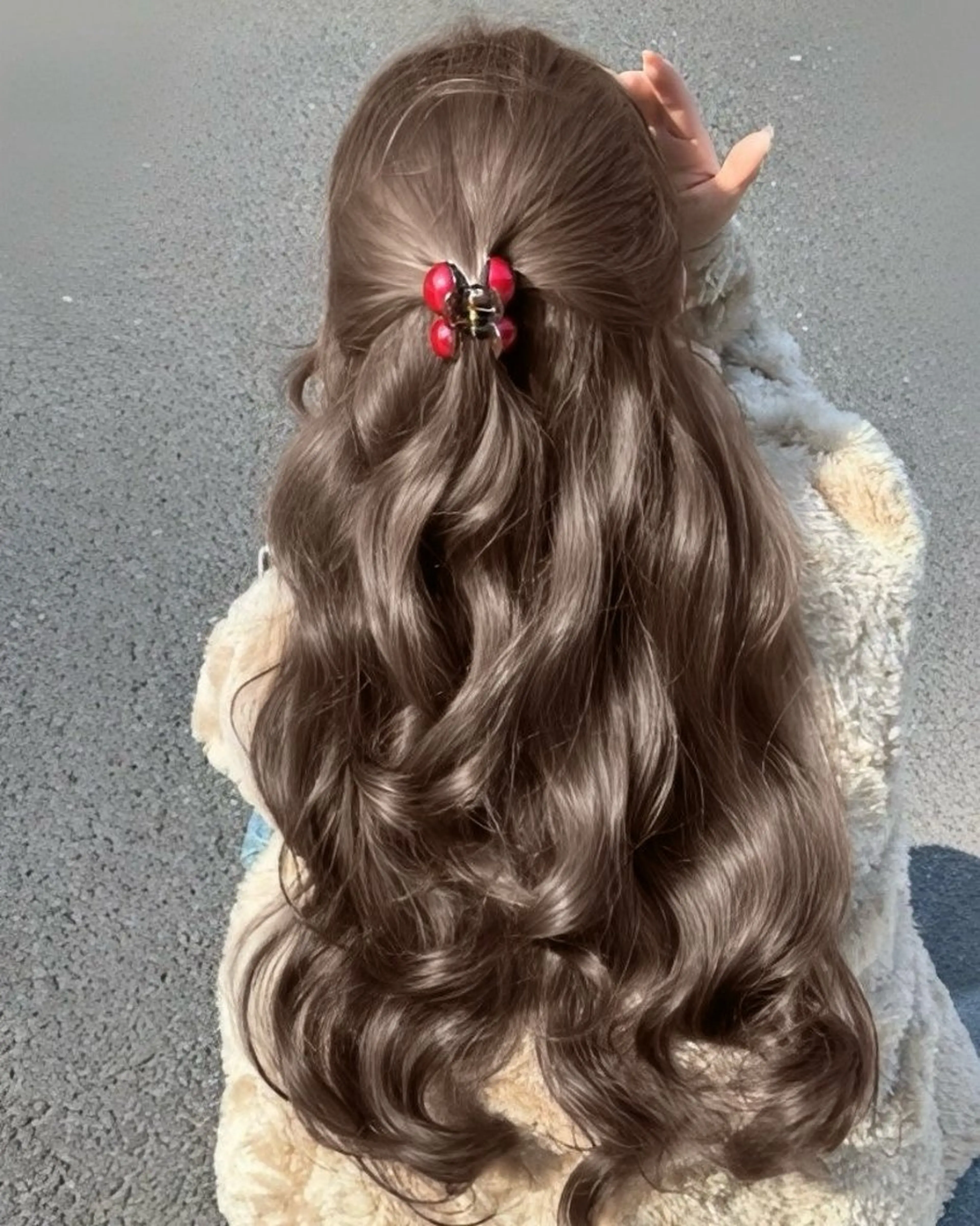 ロング カラー カット ヘアカラー IVE所属・渋谷/髪質改善🫧 透け感カラー🎀🤍のヘアスタイル