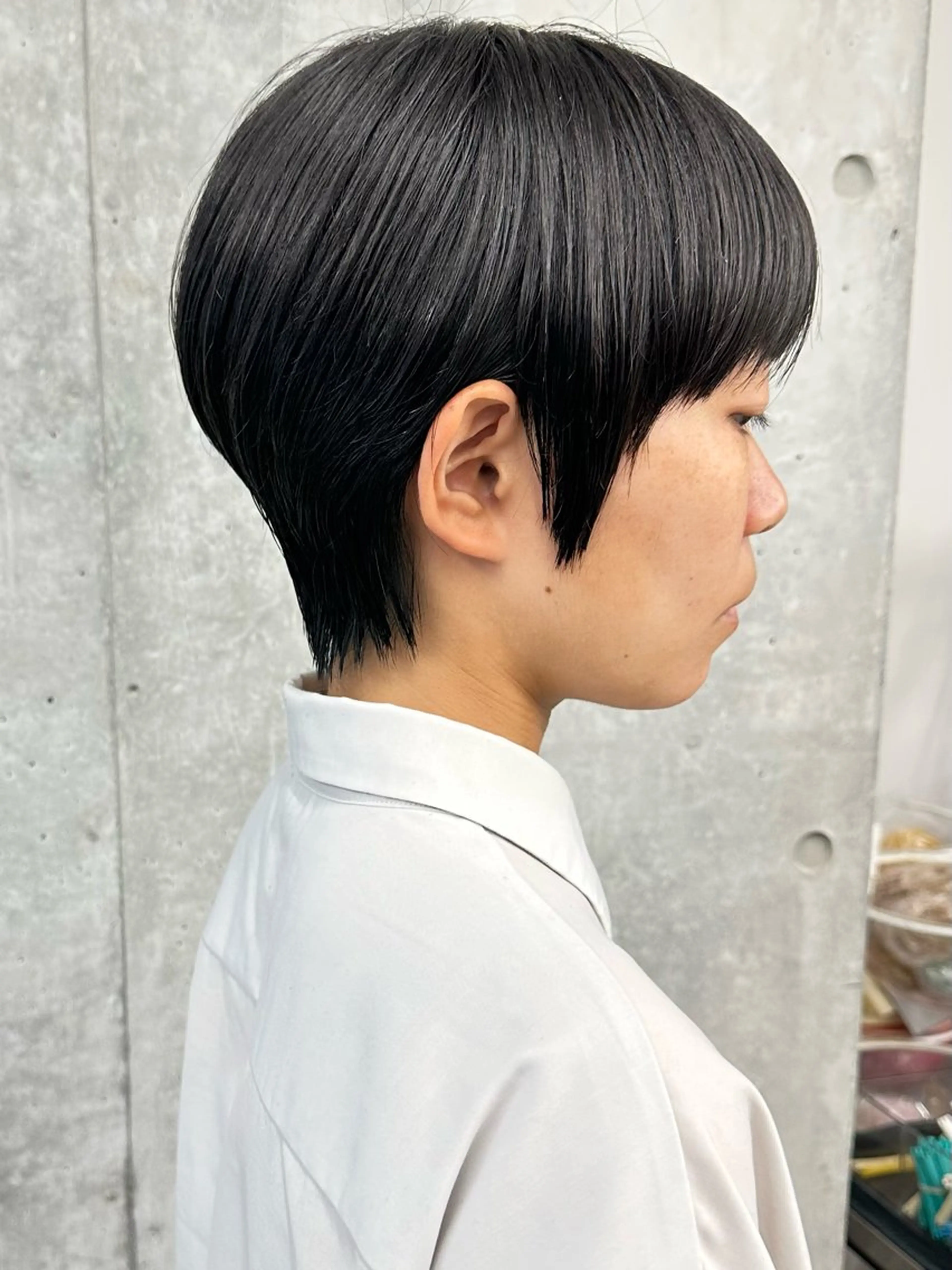 ショート ショートヘア カット トリートメント ヘッドスパ とうい/パーマボブ/ くせ毛/丸みボブのヘアスタイル