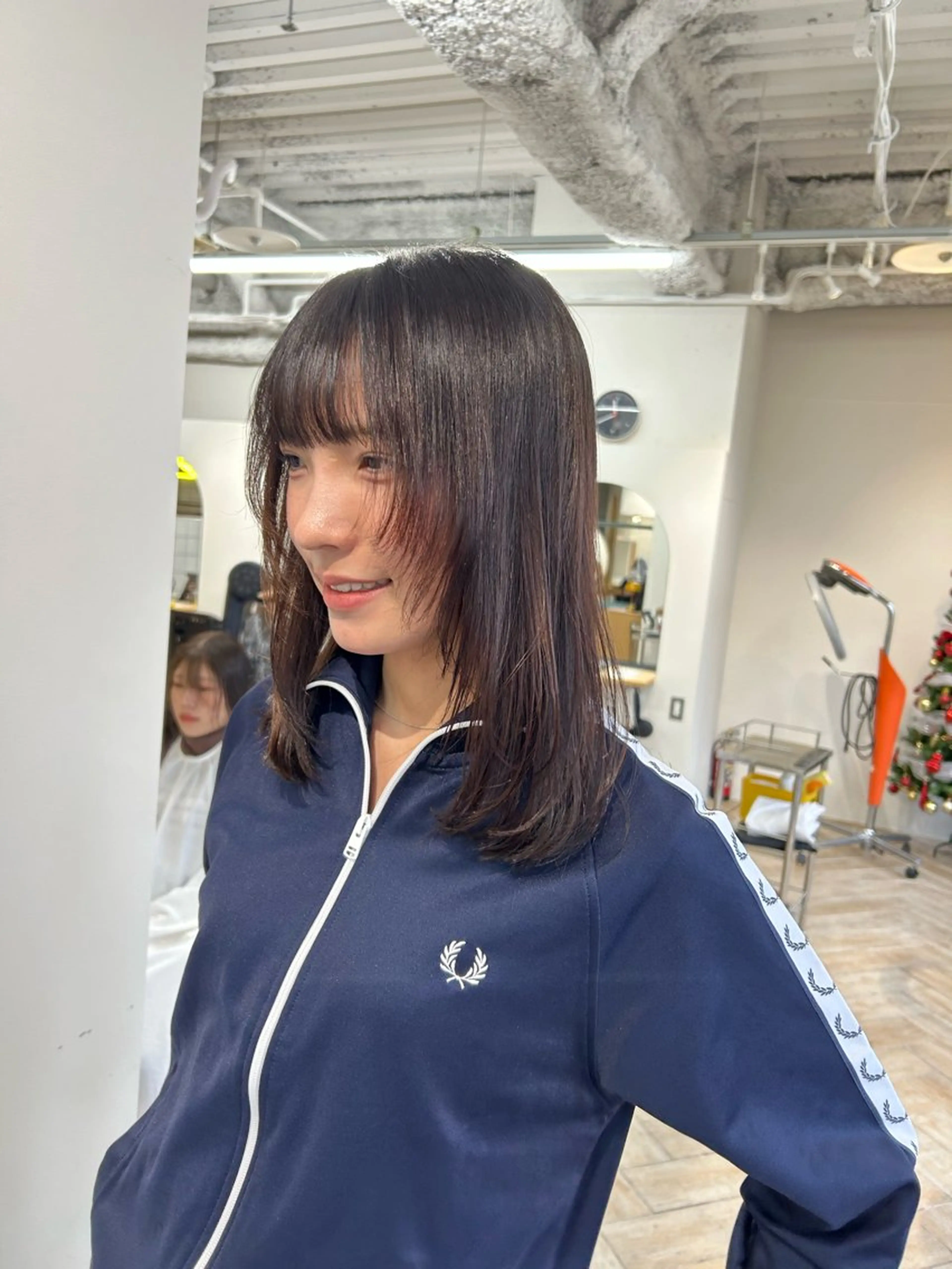 ミディアム レイヤーカット カットモデル募集/ 万代/関谷　朋実のヘアスタイル