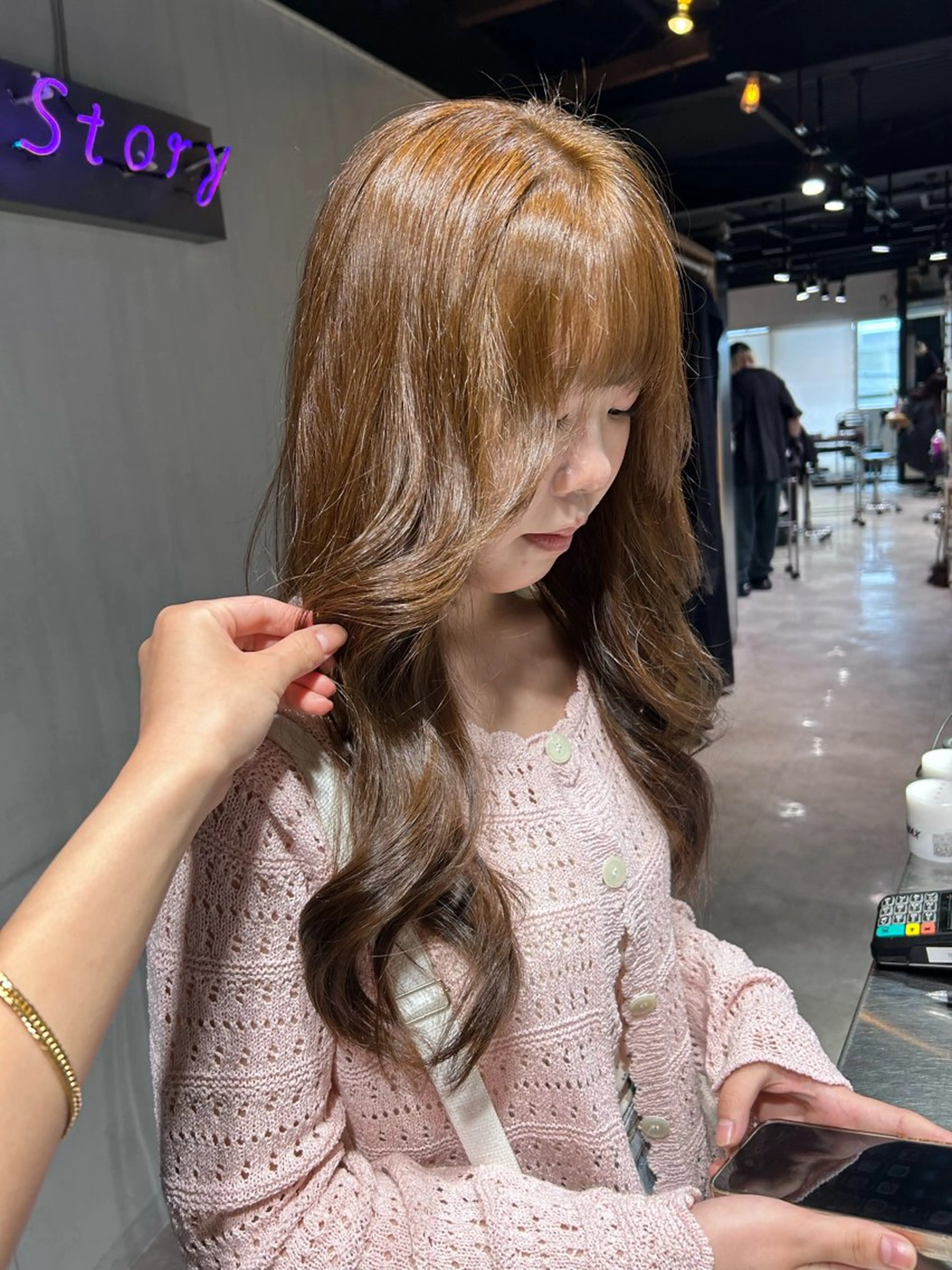 ロング カット ヘアカラー トリートメント ヘッドスパ 韓国Style♡ Nanami🇰🇷のヘアスタイル