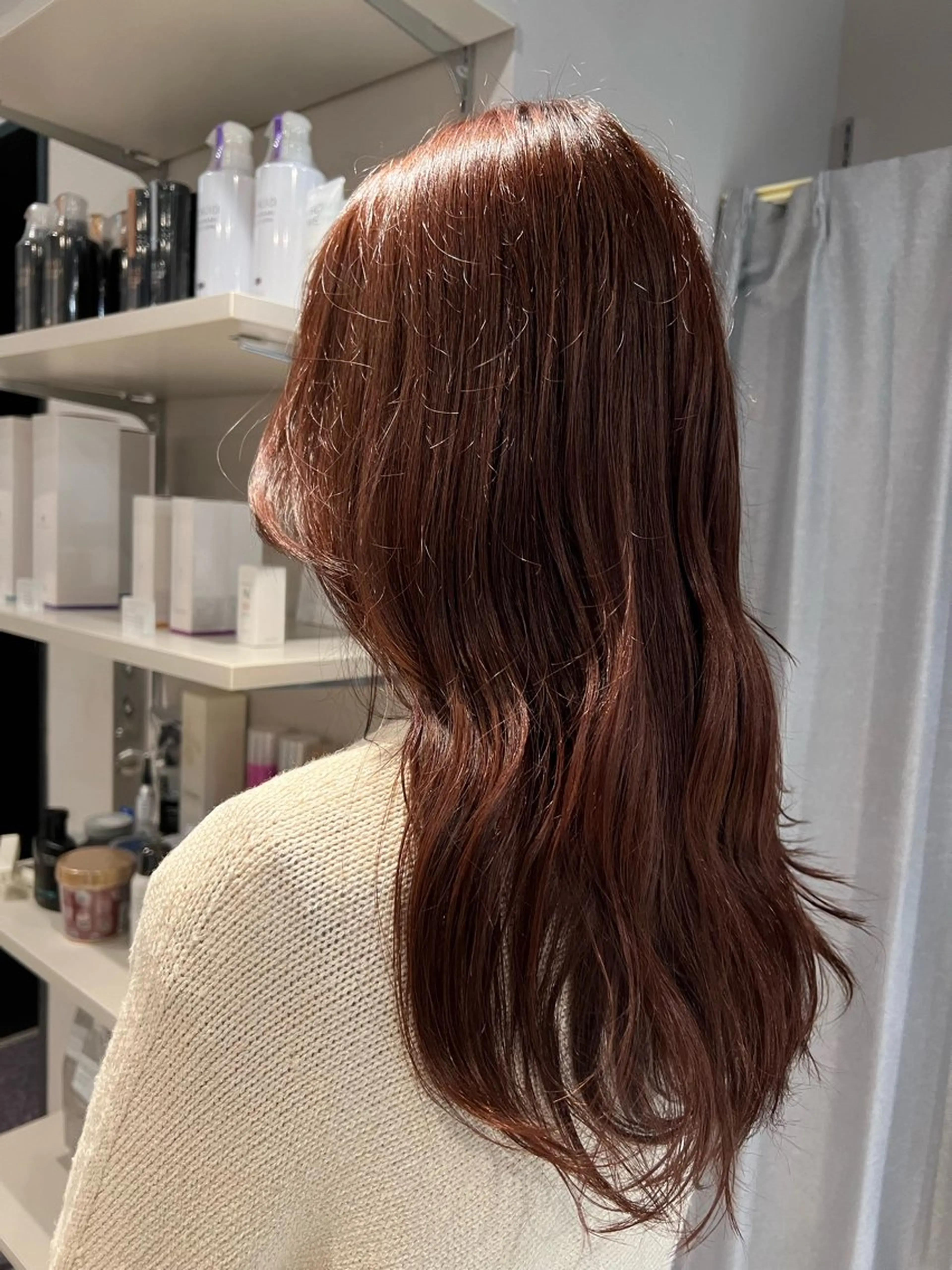 ロング カラー ブラウンカラー ピンクカラー ピンクブラウン ✨髪質改善矯正× ブリーチ✨YU-KIのヘアスタイル