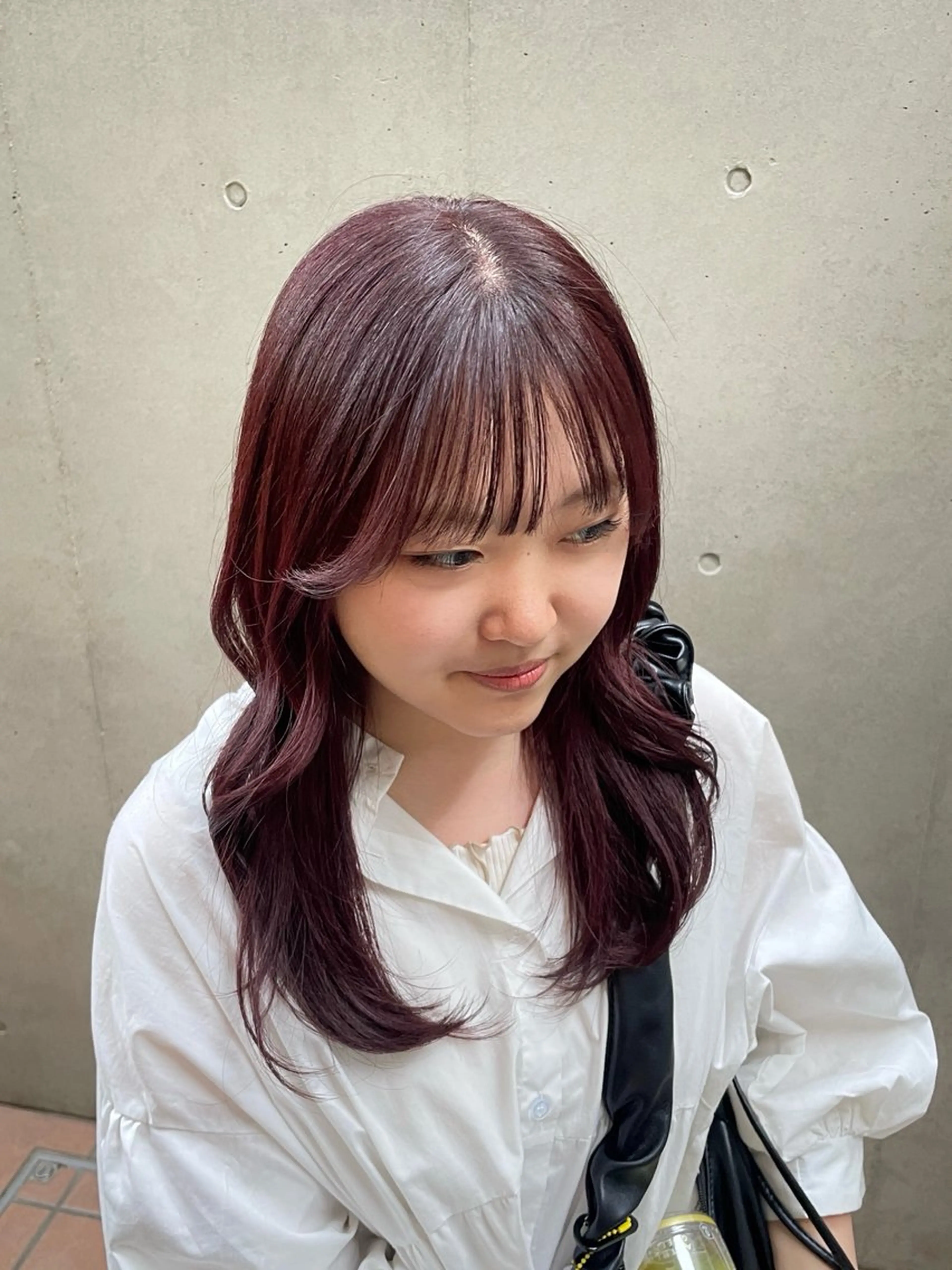 セミロング カラー ブリーチ ブリーチなしカラー カット ヘアカラー トリートメント 縮毛矯正/暖色 カラー/ひかるのヘアスタイル