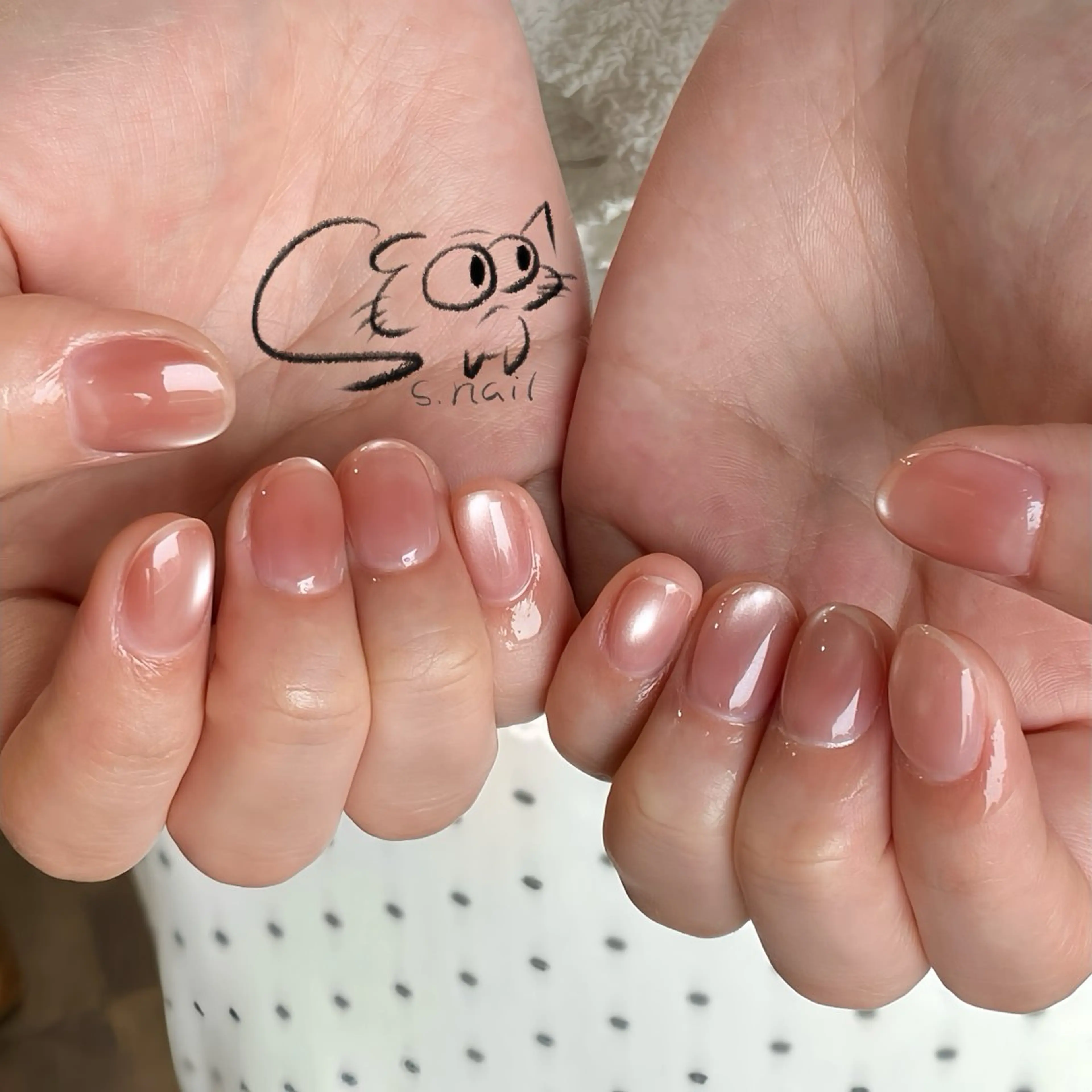 ネイル チークネイル フレンチネイル グラデーション マグネットネイル ワンカラーネイル ハンドネイル S.nail所属・S.nail _のネイルデザイン