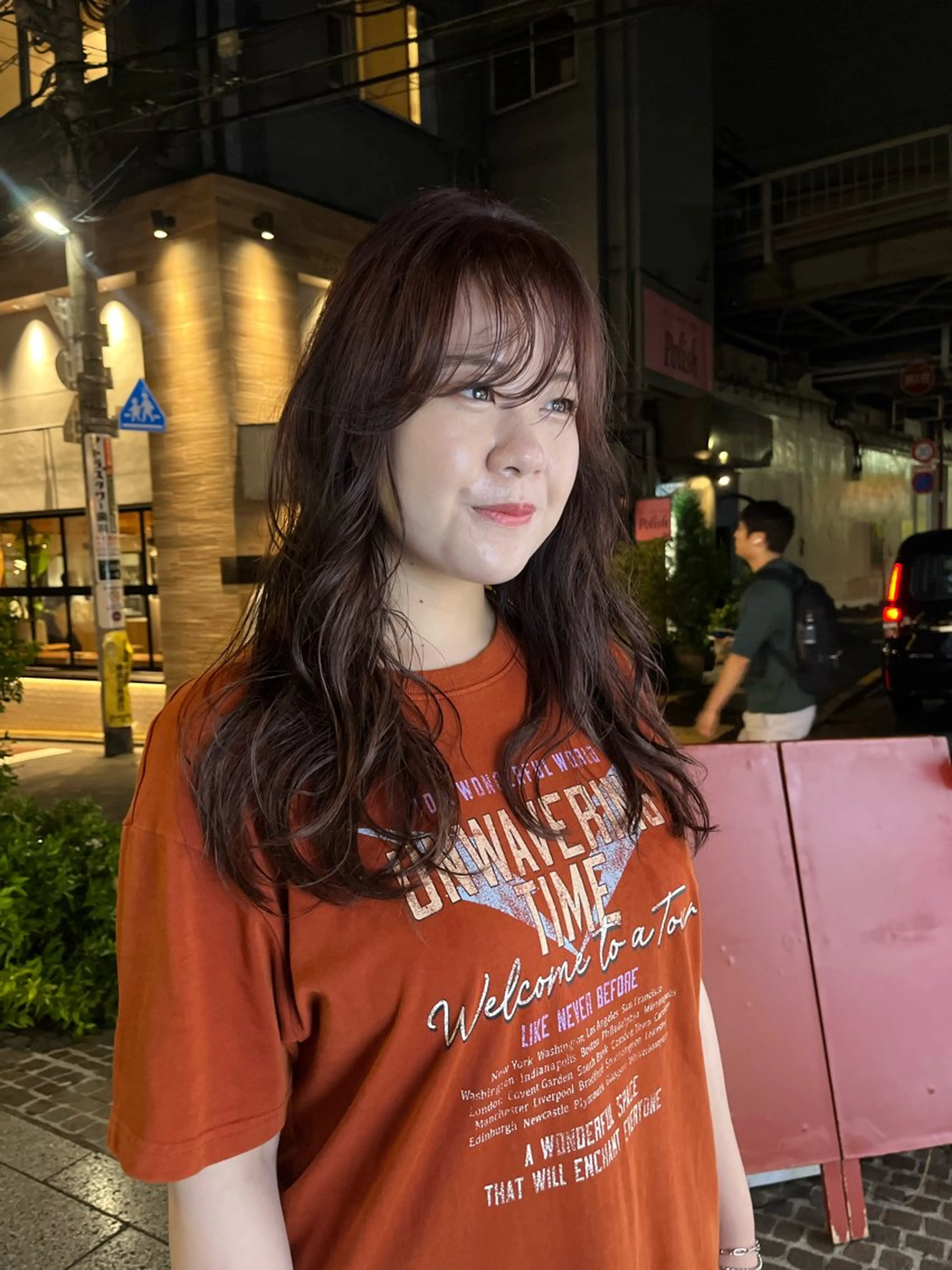 ロング カラー 竹内 菜々子のヘアスタイル