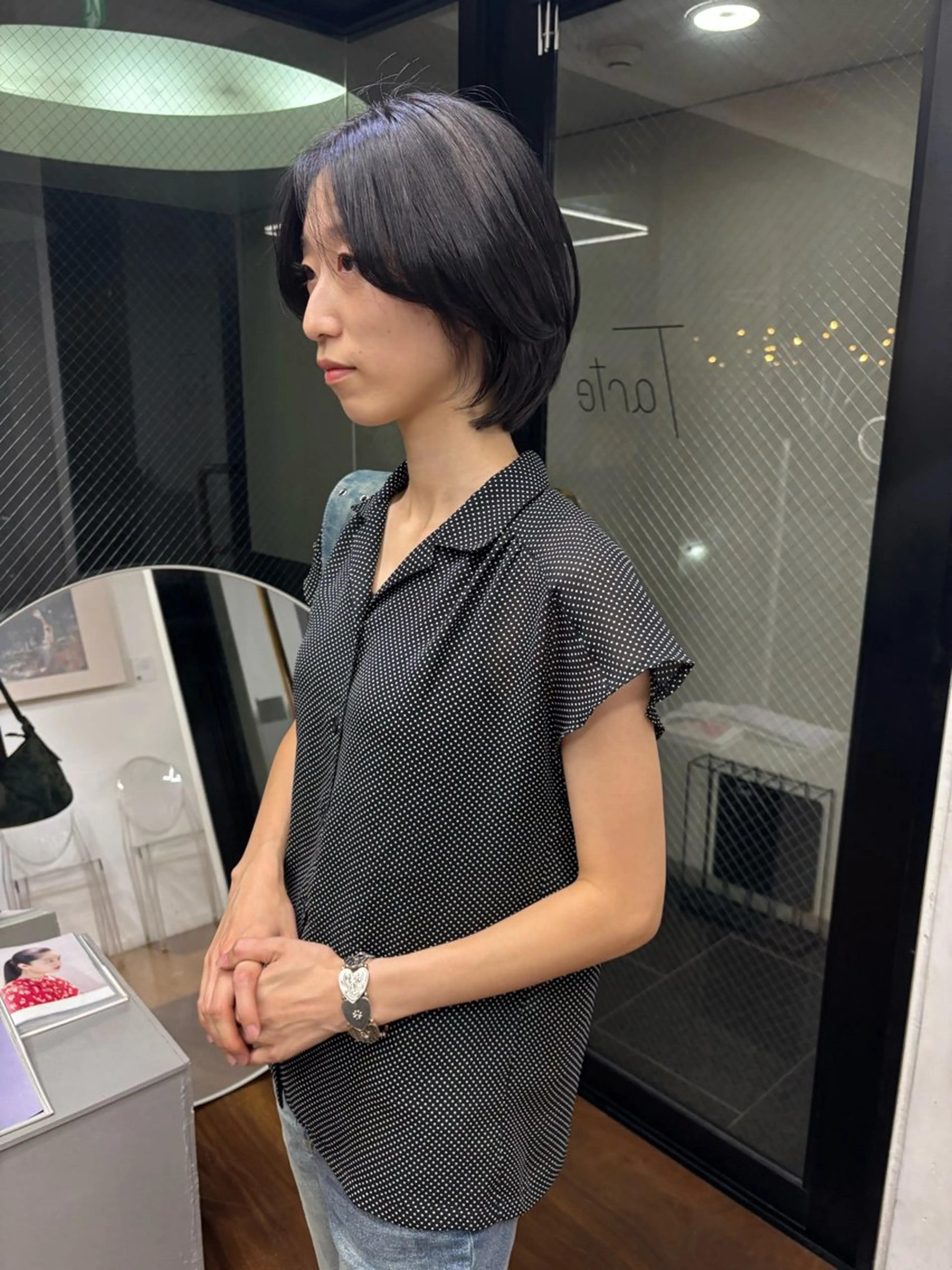ショート ボブレイヤー ボブ 顔周りカット レイヤーカット 似合わせカットモデル /髪質改善/和田陽向のヘアスタイル