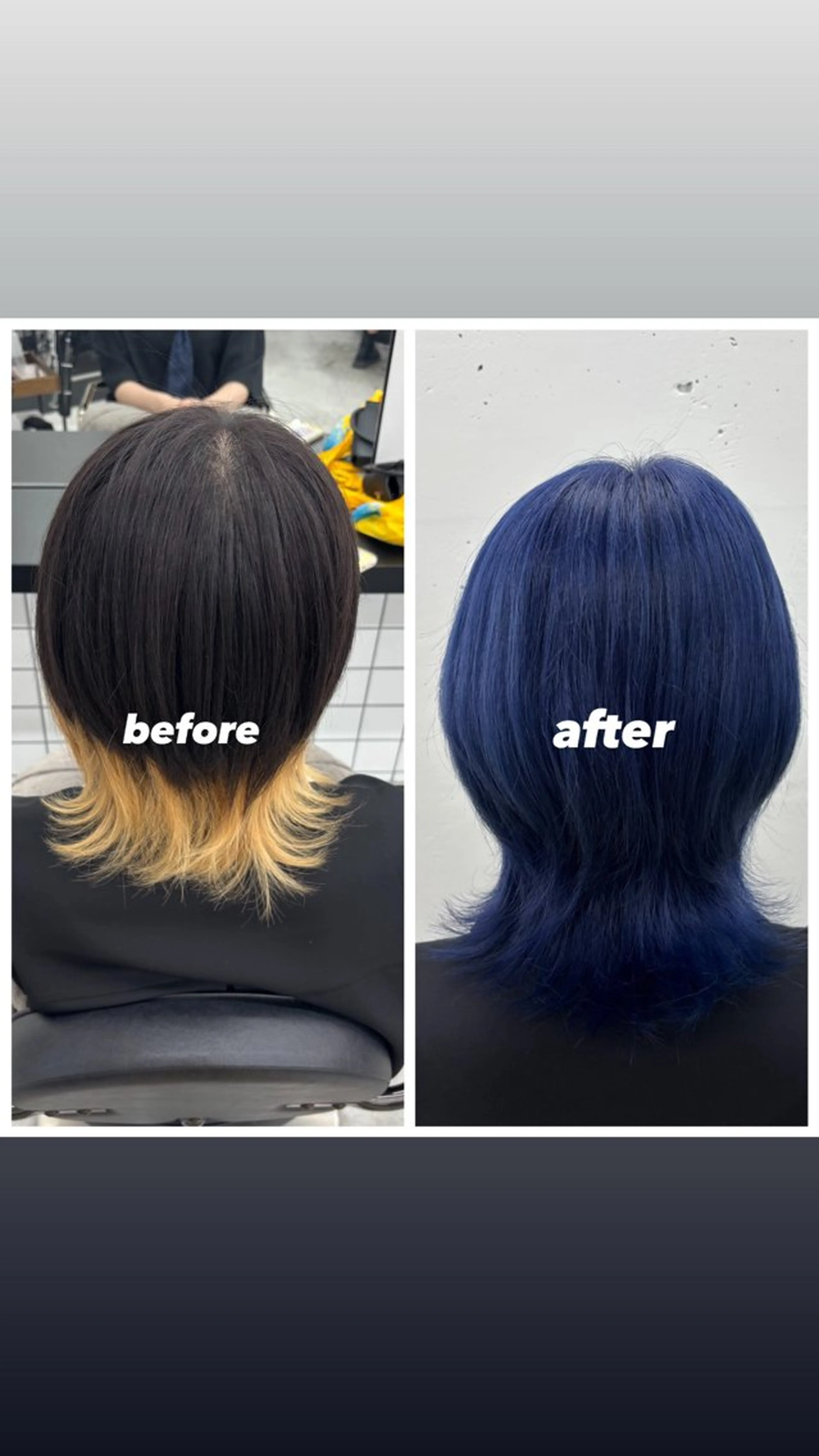 ミディアム カラー ブリーチ ブルーカラー デザインカラー ヘアカラー トリートメント ヘッドスパ 🌼あいり🌼 JILLSTUDIOのヘアスタイル