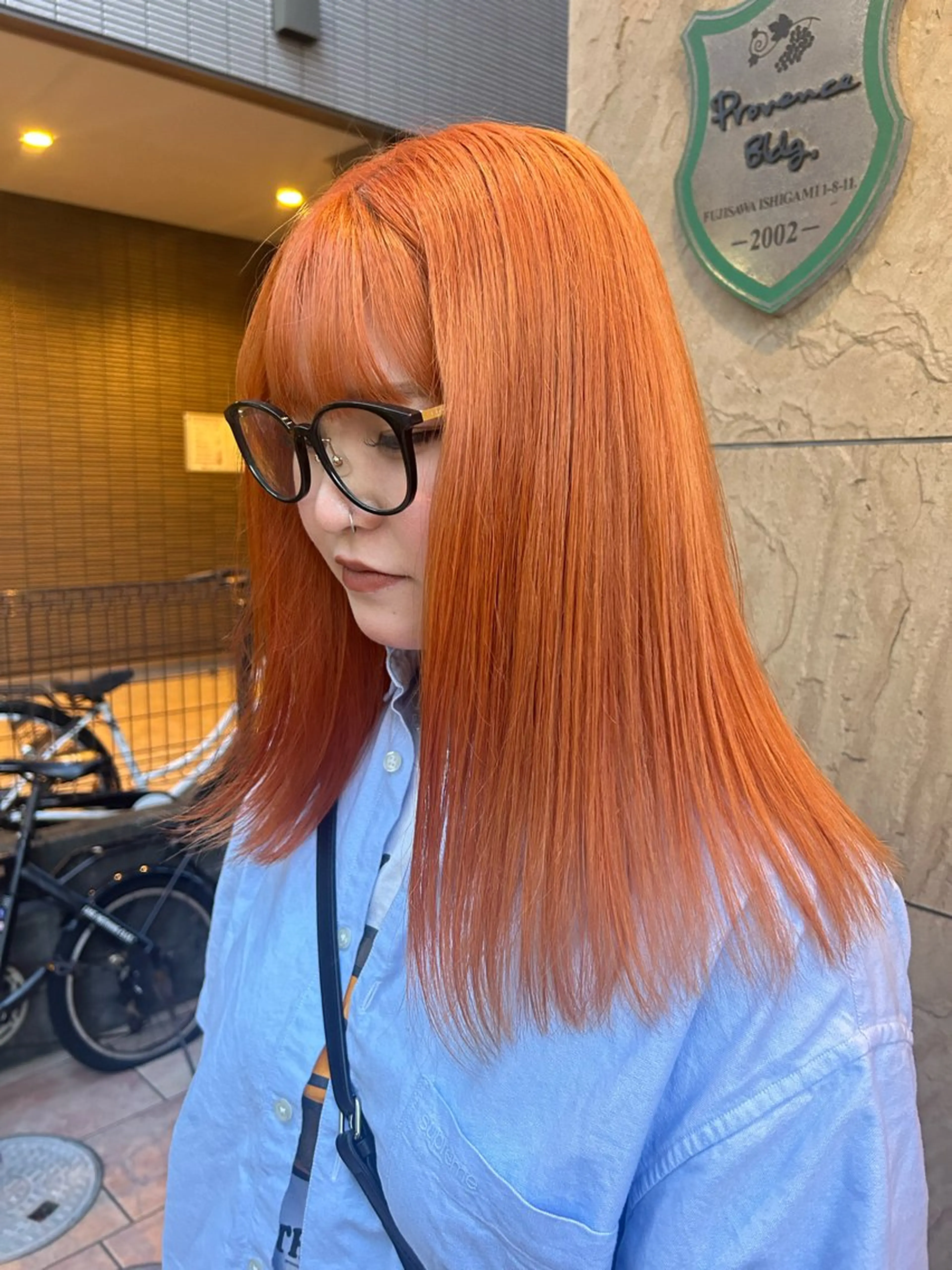 ロング ぱつっとボブ/Wカラ ー/ことこ🍒のヘアスタイル