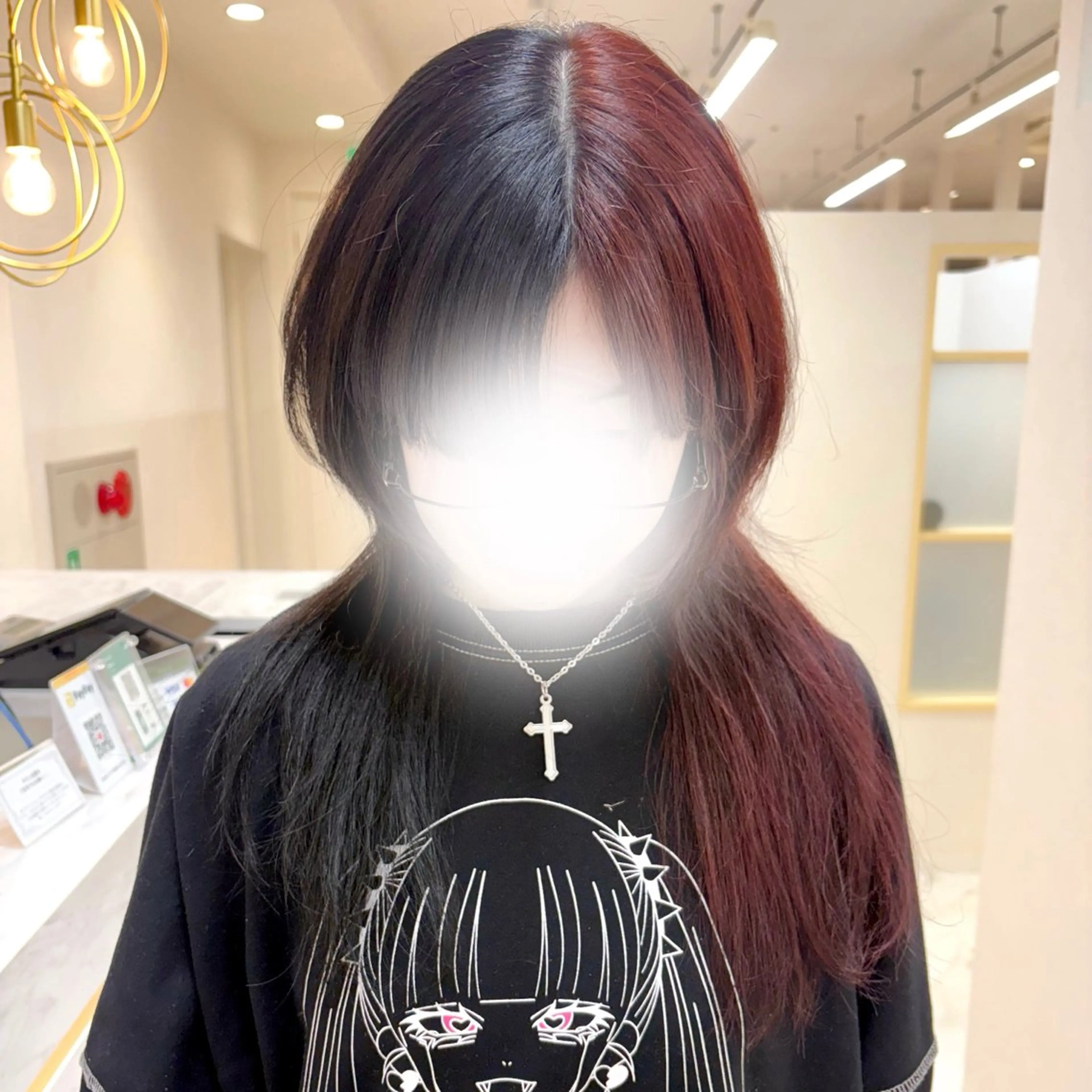 セミロング カラー カット ヘアカラー SAKURA 艶カラー/ヘアセットのヘアスタイル