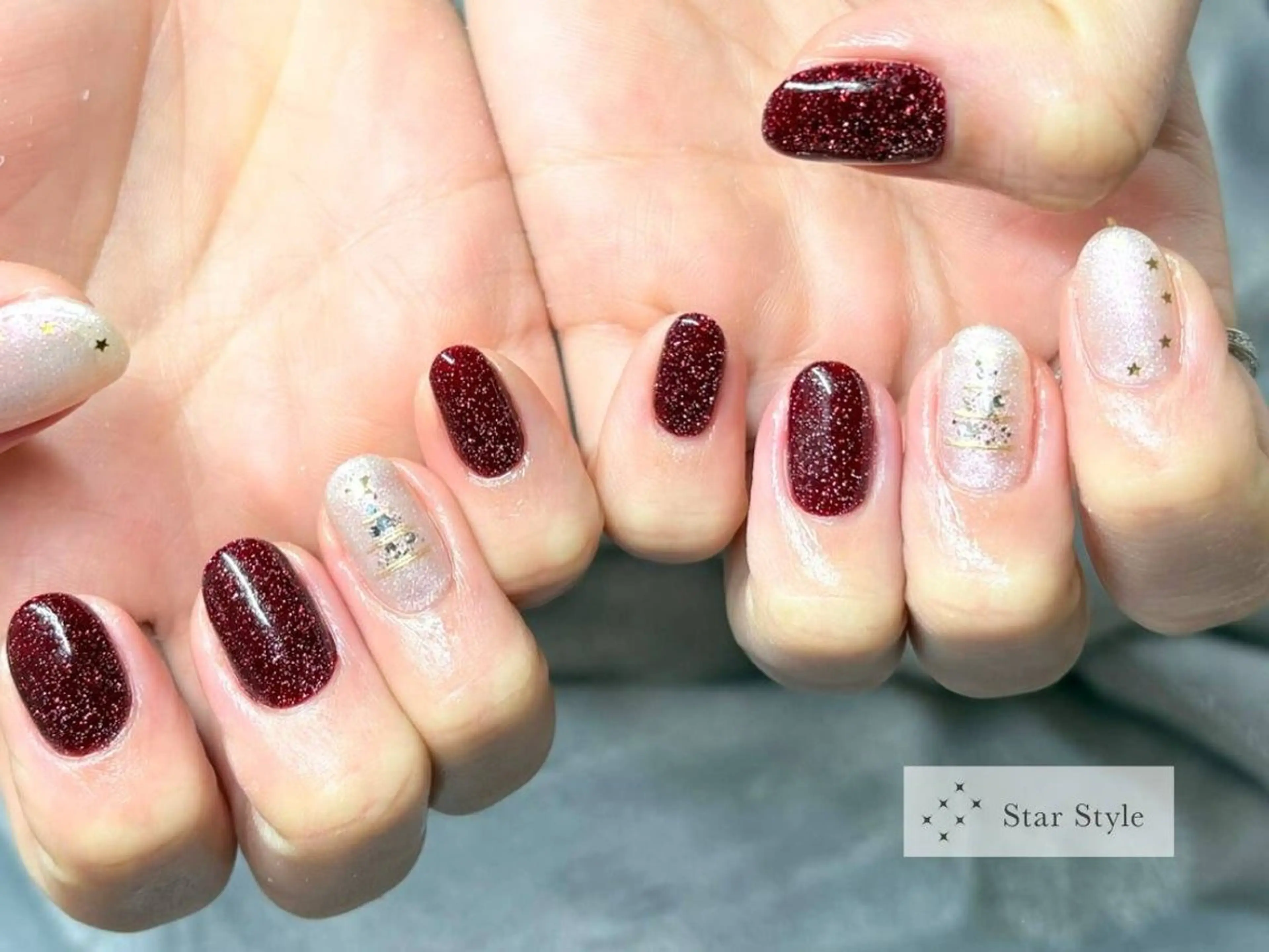 ネイル 冬ネイル クリスマス ハンドネイル star  style所属・鈴木 妹香のネイルデザイン