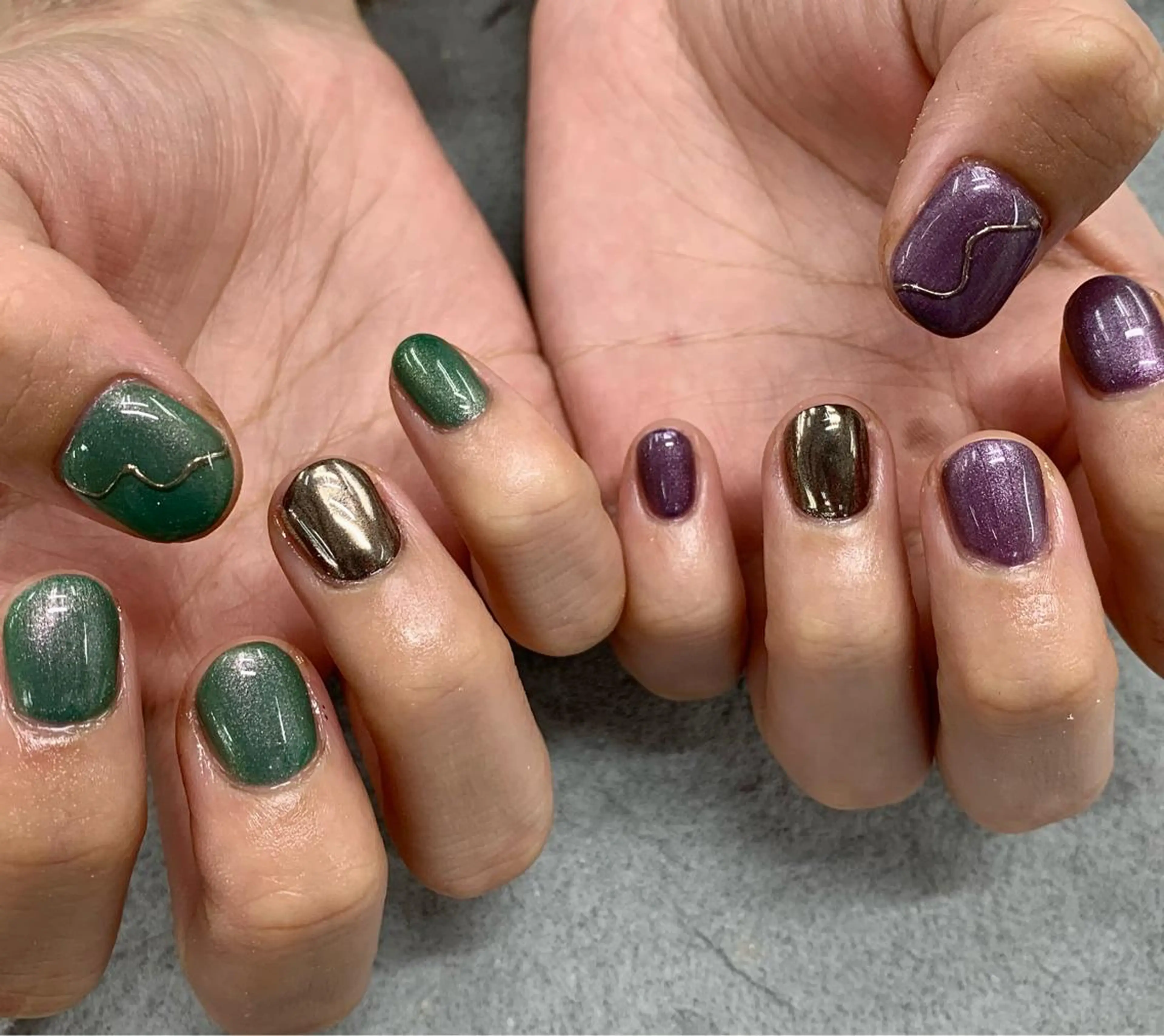 ネイル アートネイル ミラーネイル SAPHIR NAGISAのマツエク・マツパデザイン
