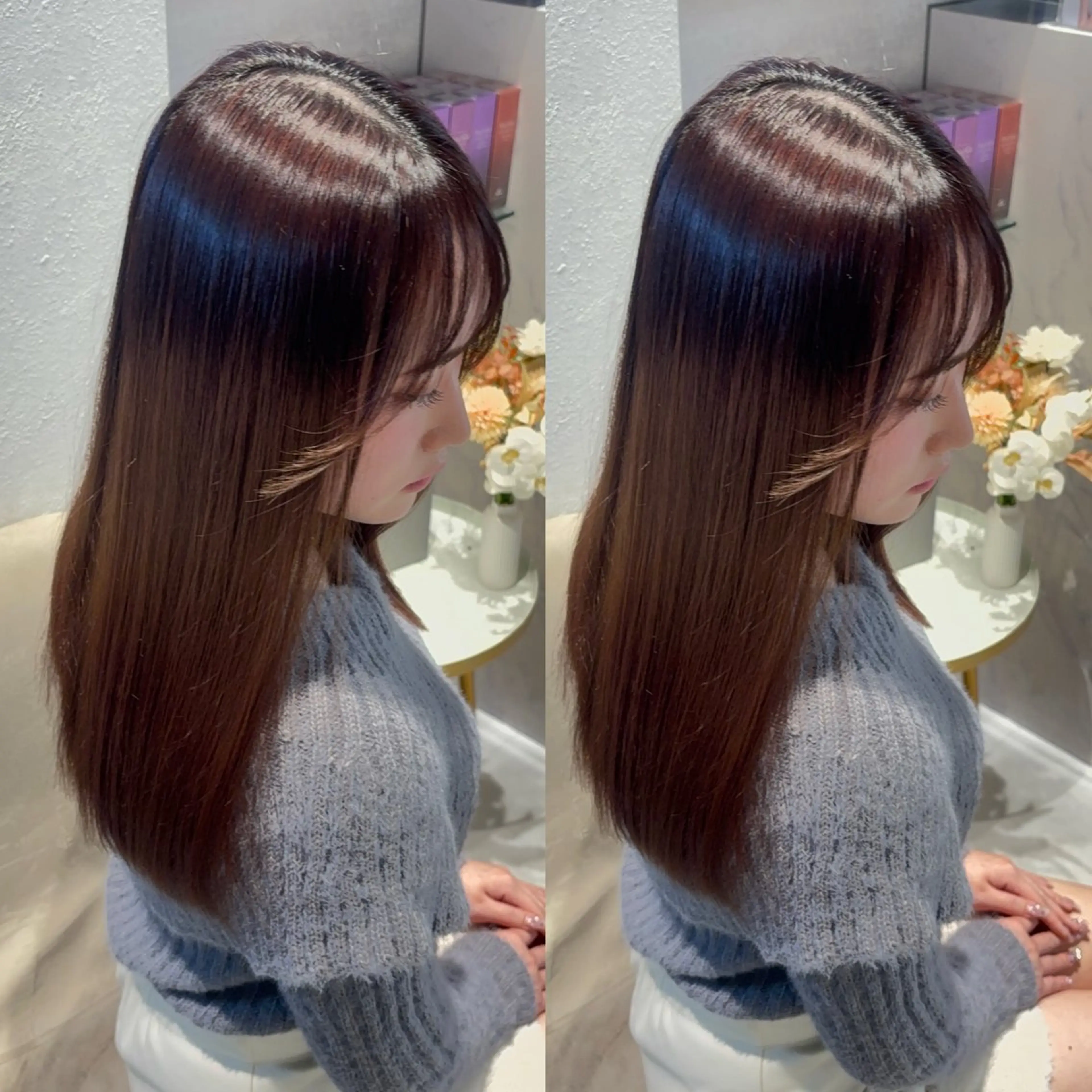 ロング カット ヘアカラー 縮毛矯正 トリートメント 新宿No.1艶髪矯正 美艶カラー/FUKAのヘアスタイル