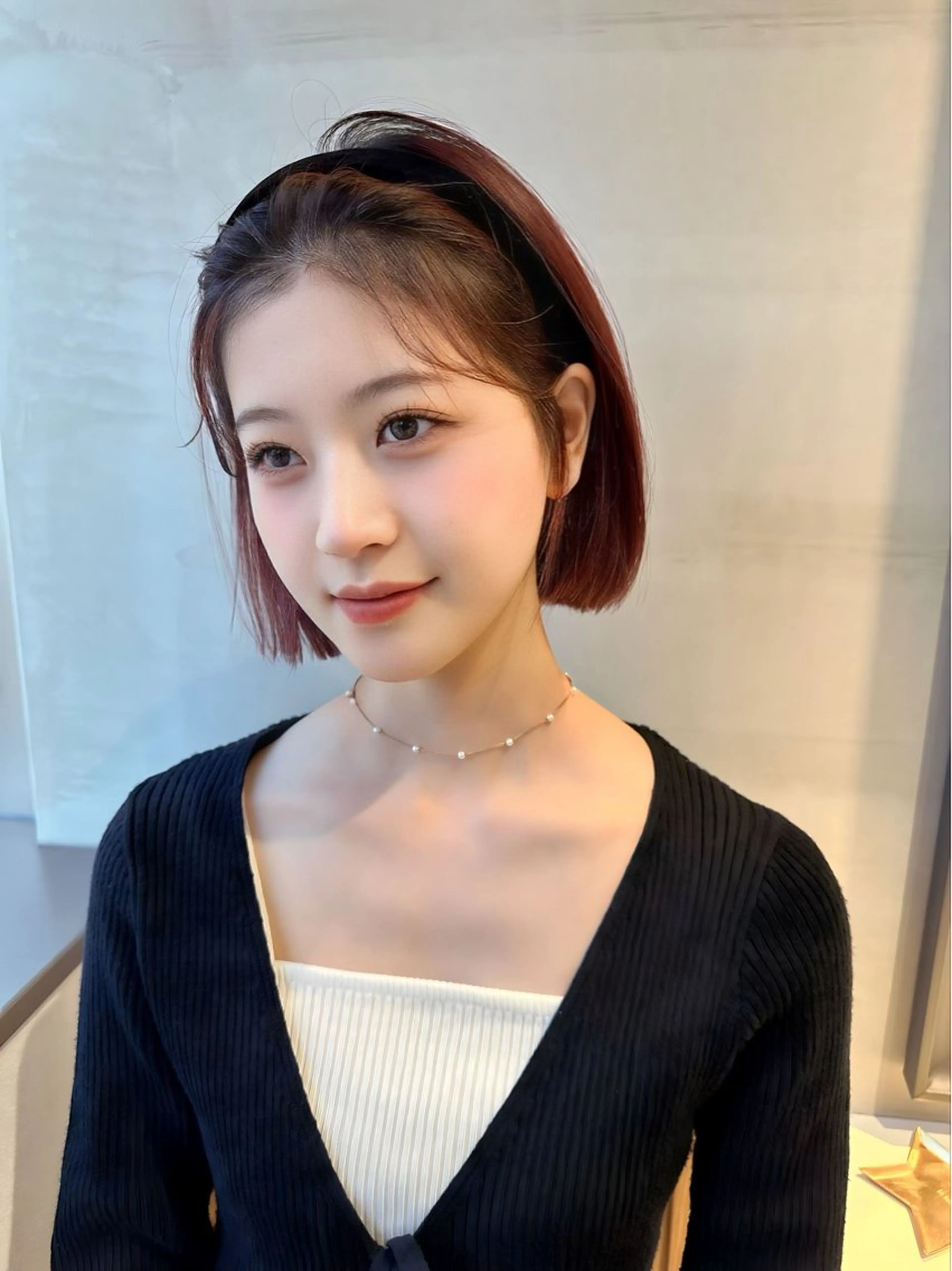 ミディアム カラー トリートメント 韓国🇰🇷レイヤー 透明感/秀瑛🩶のヘアスタイル