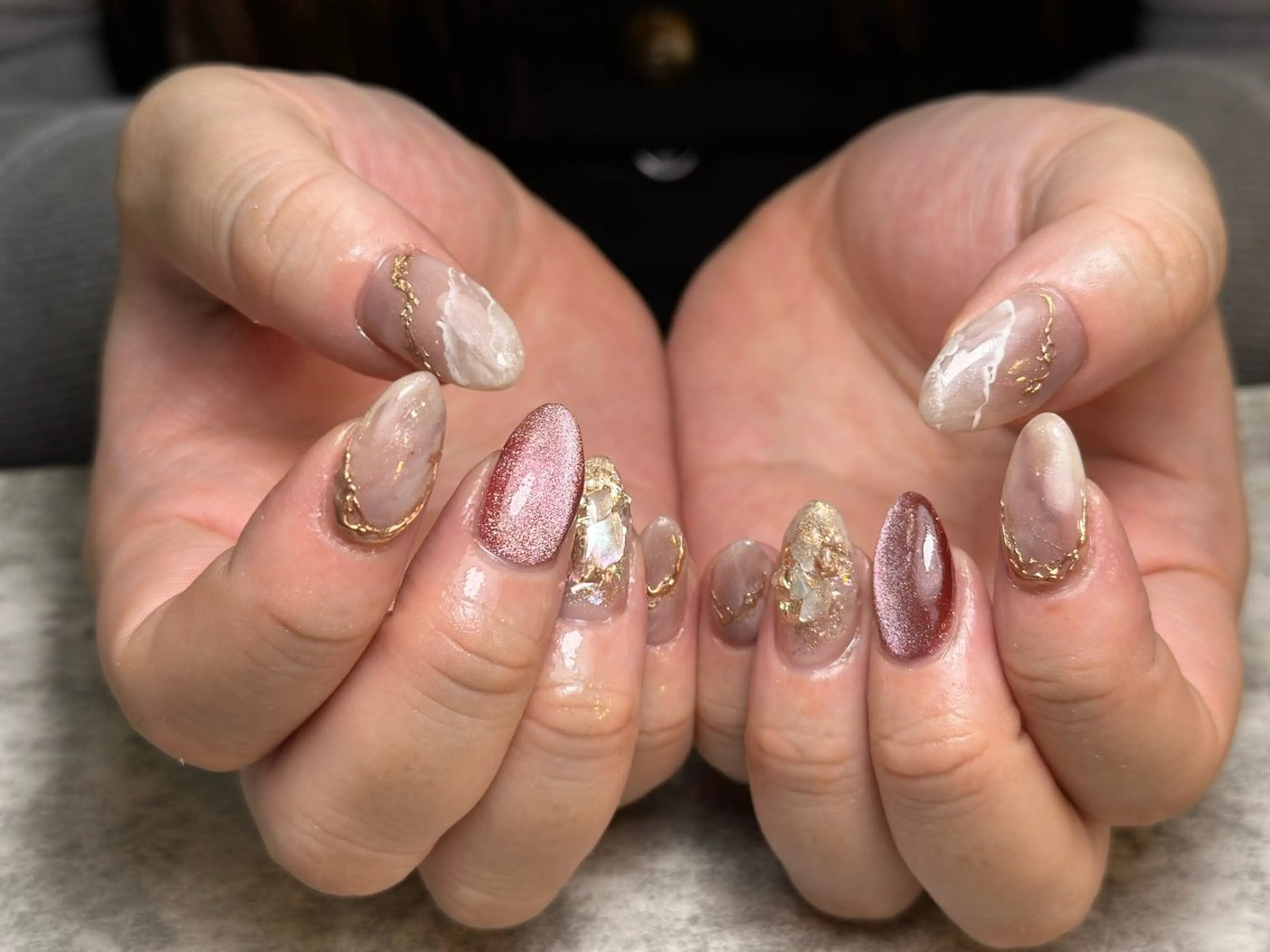 ネイル La vie mi nailニュアンスのネイルデザイン