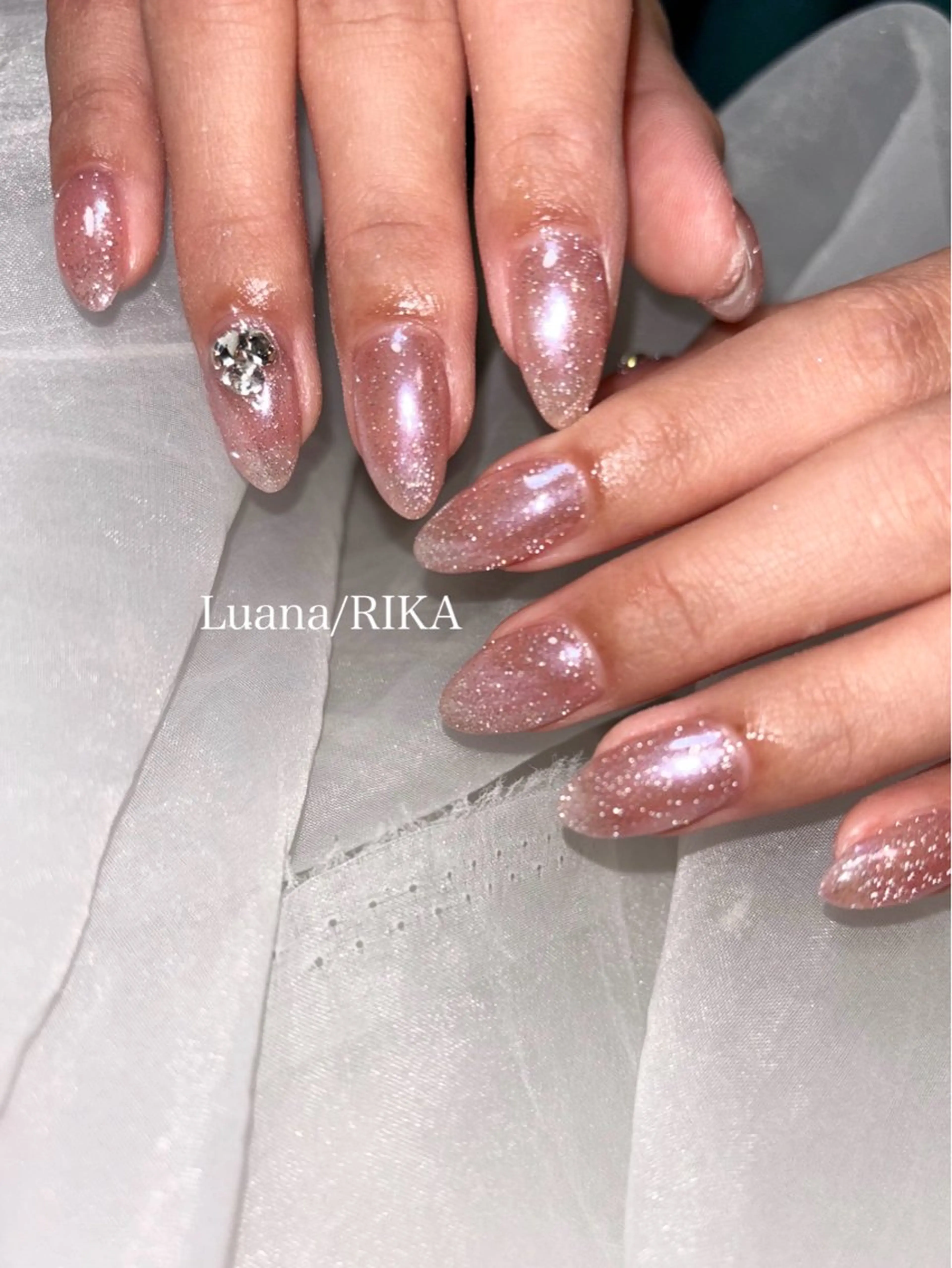 ネイル フラッシュネイル ミラーネイル ハンドネイル Nail Salon Luana Rikaのネイルデザイン