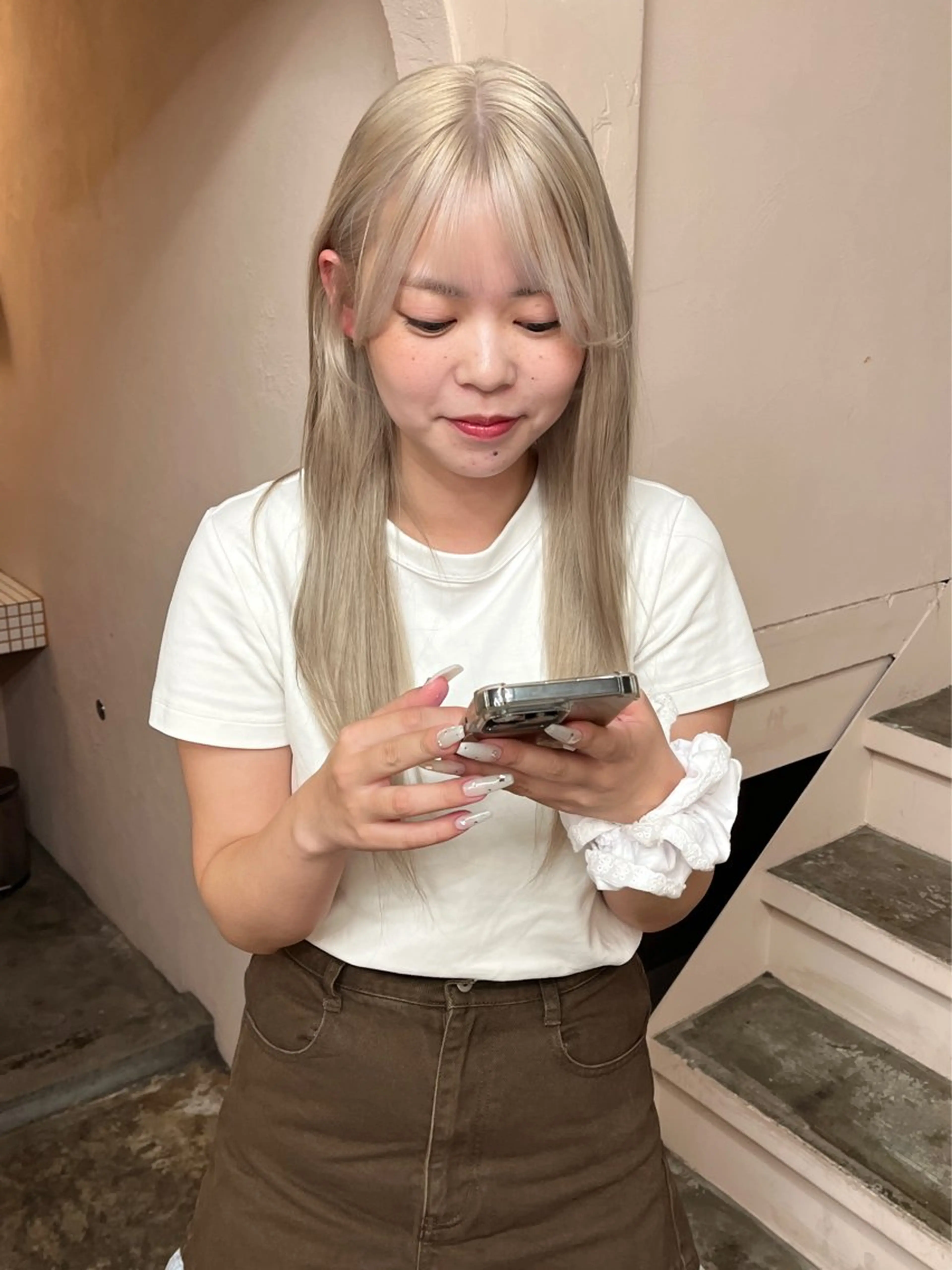 ロング カット ヘアカラー iru所属・mi kiのヘアスタイル