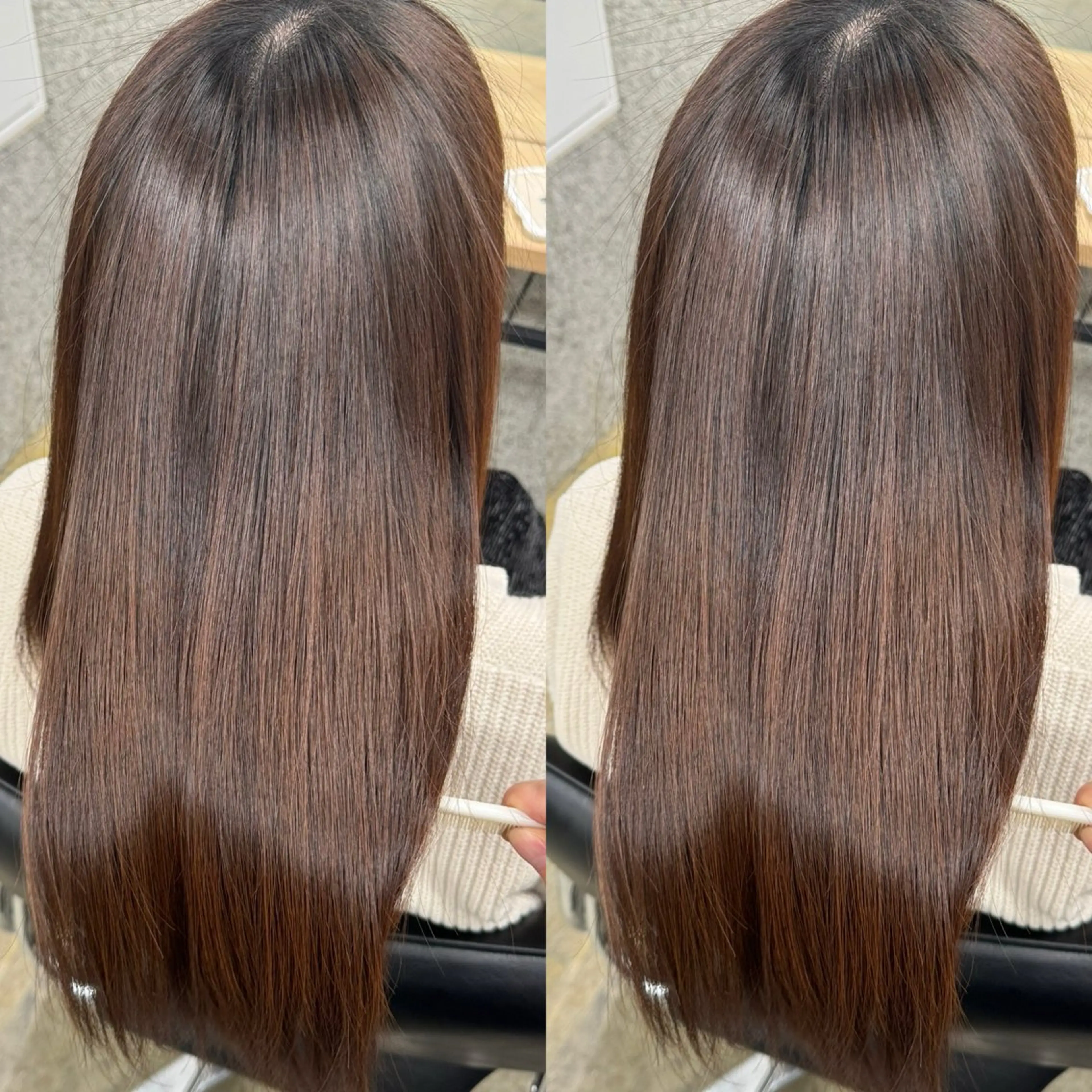 セミロング カット 縮毛矯正 トリートメント WERULE pivot cross店所属・髪質改善/岡崎 亮のヘアスタイル