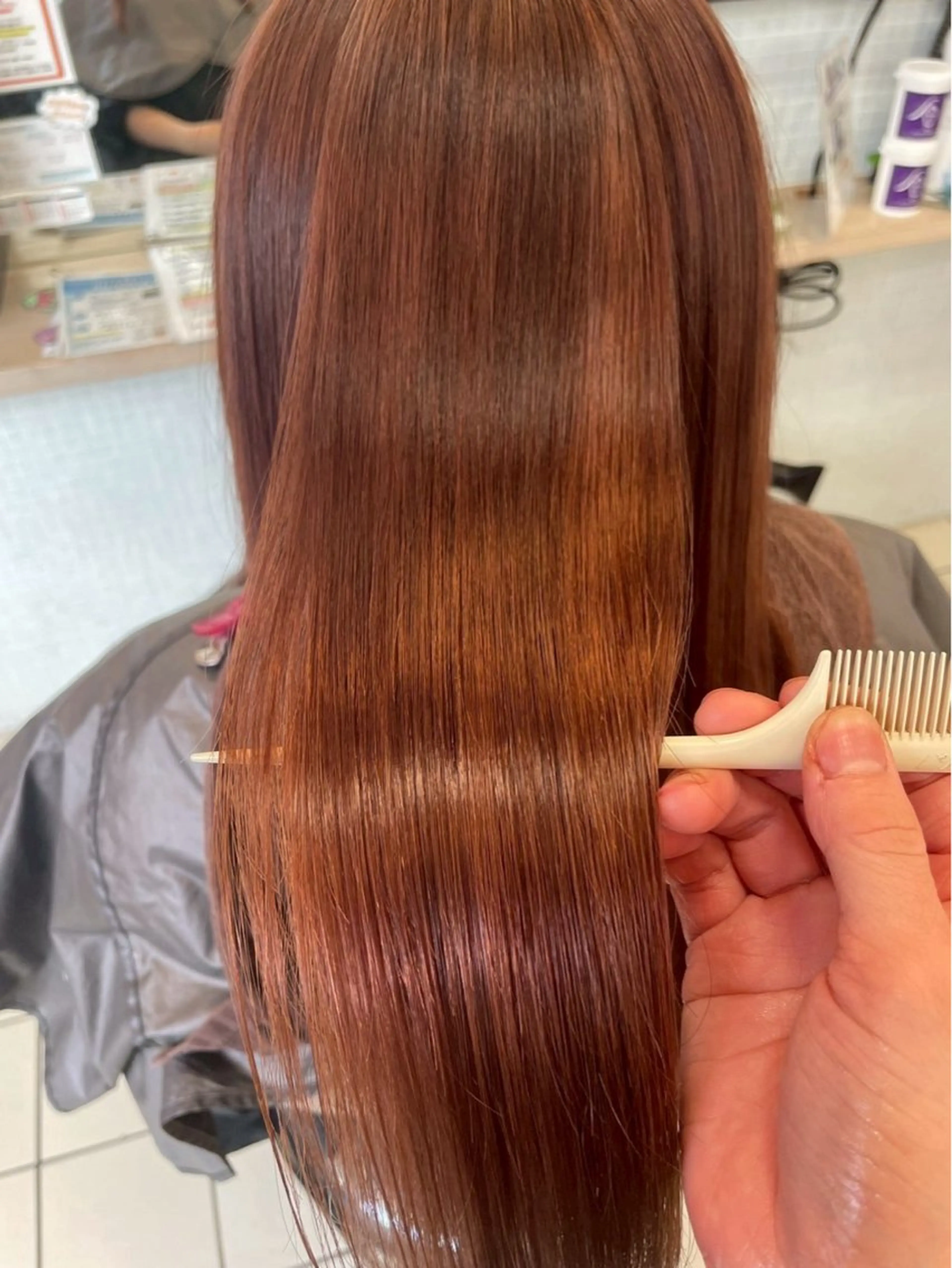 セミロング ヘアカラー トリートメント 森山 凜のヘアスタイル