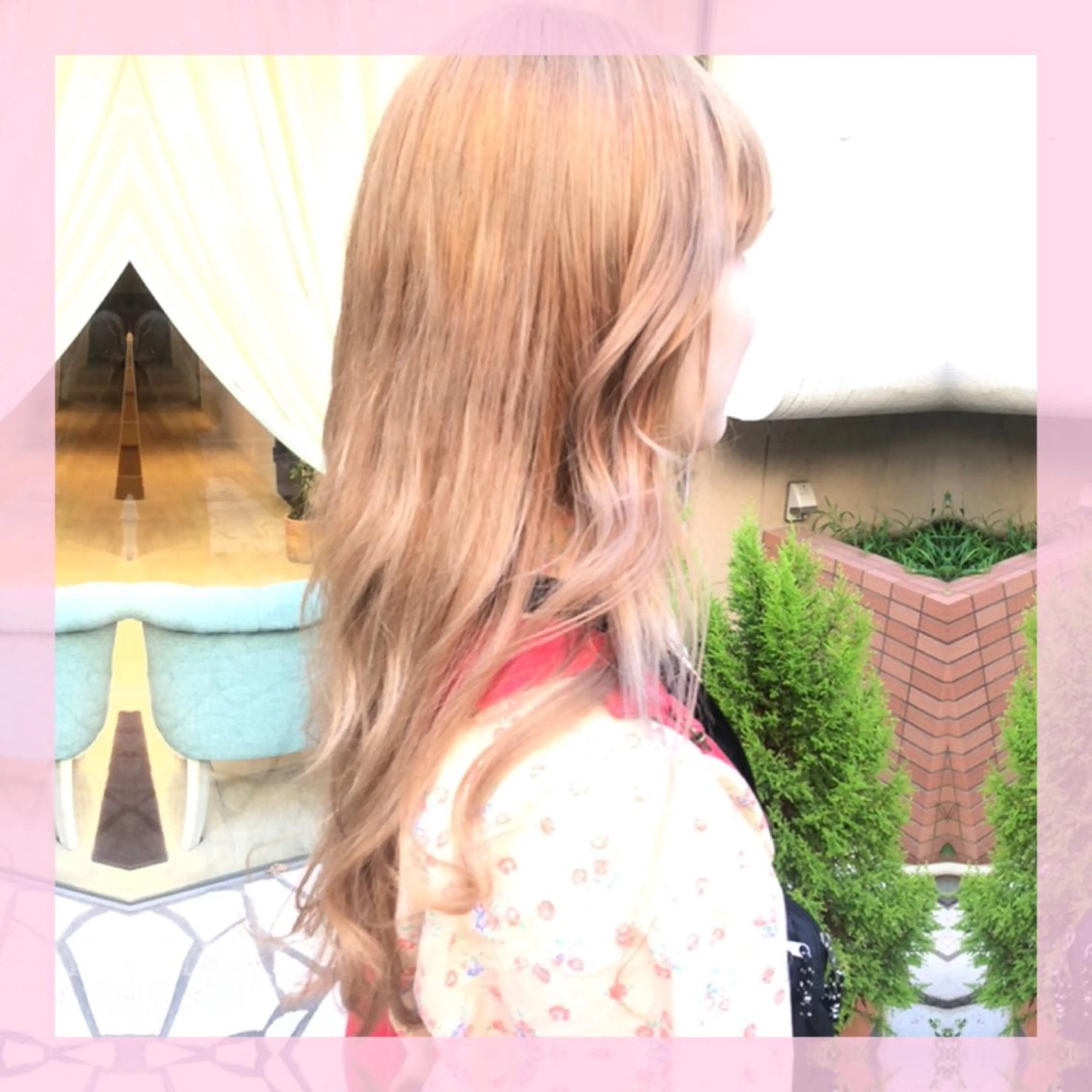 ロング カラー ブロンド カット ヘアカラー トリートメント plum.所属・🍒前川 🍒のヘアスタイル