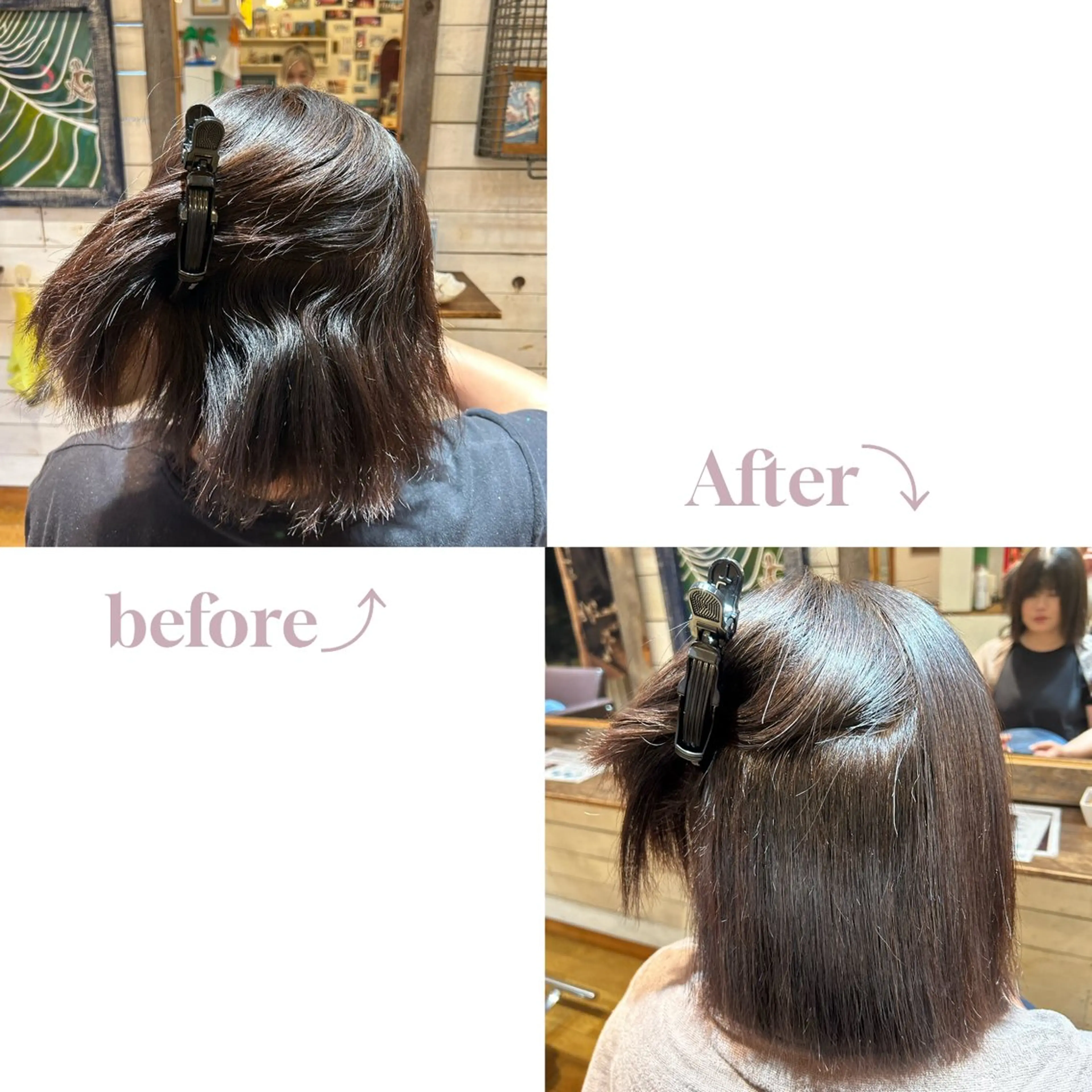 ミディアム 縮毛矯正 縮毛矯正 青山 airaのヘアスタイル