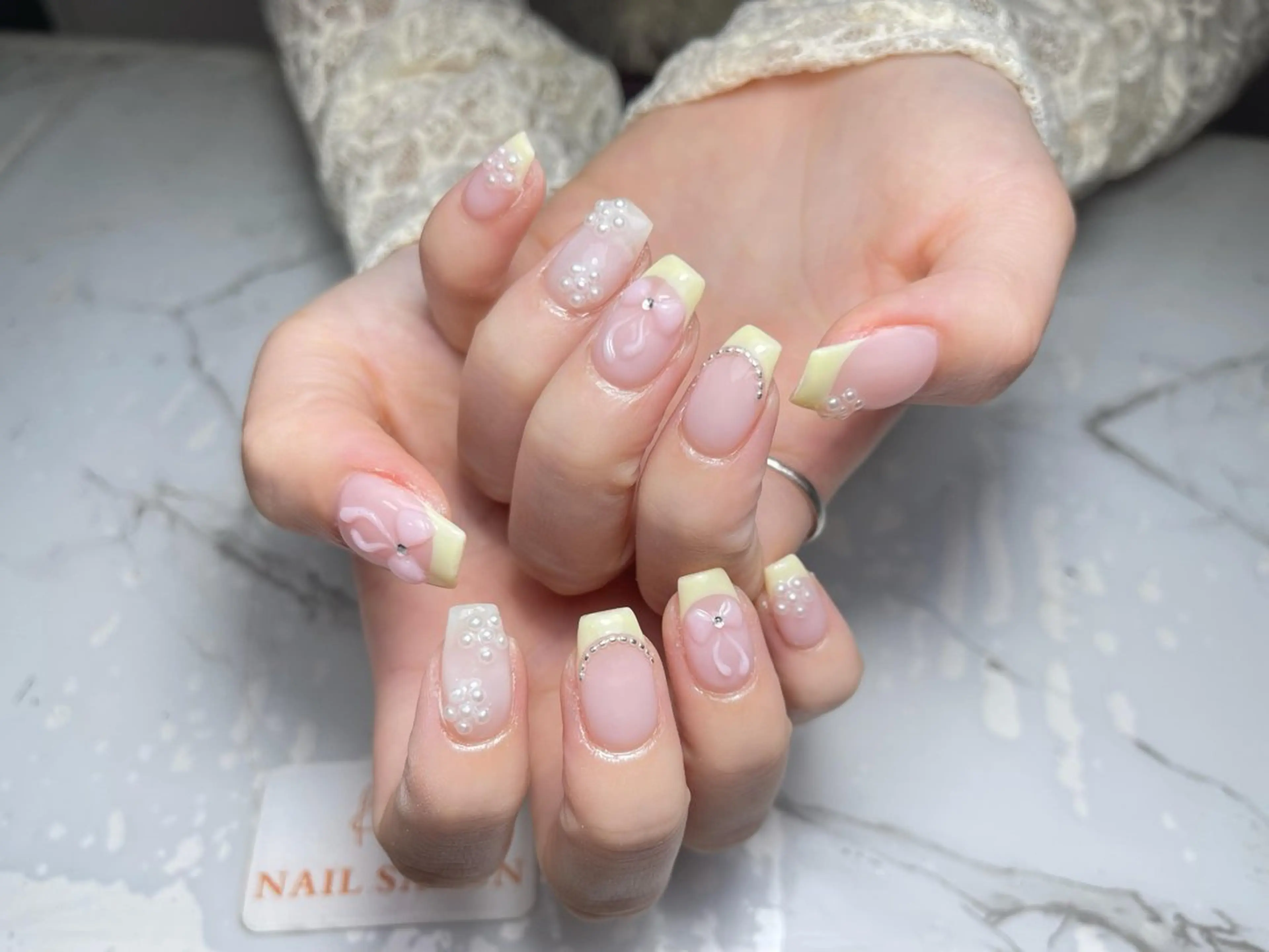 ネイル アートネイル フレンチネイル ジェルネイル グラデーション 韓国ネイル ハンドネイル ハンドケア Nail Salon Kihi さくらのネイルデザイン