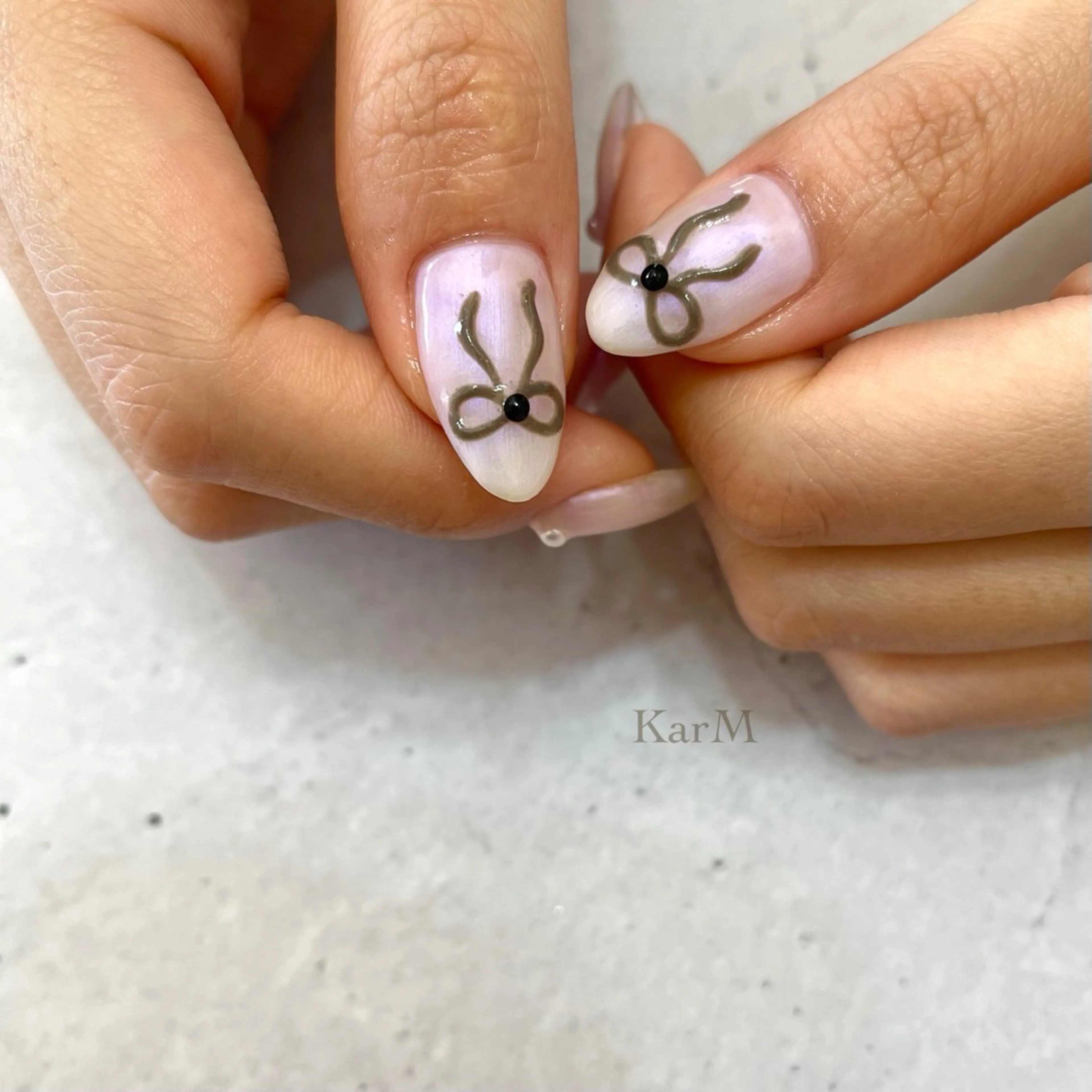 ネイル オーロラネイル チークネイル フレンチネイル 韓国ネイル マグネットネイル ハンドネイル ogino karinのネイルデザイン