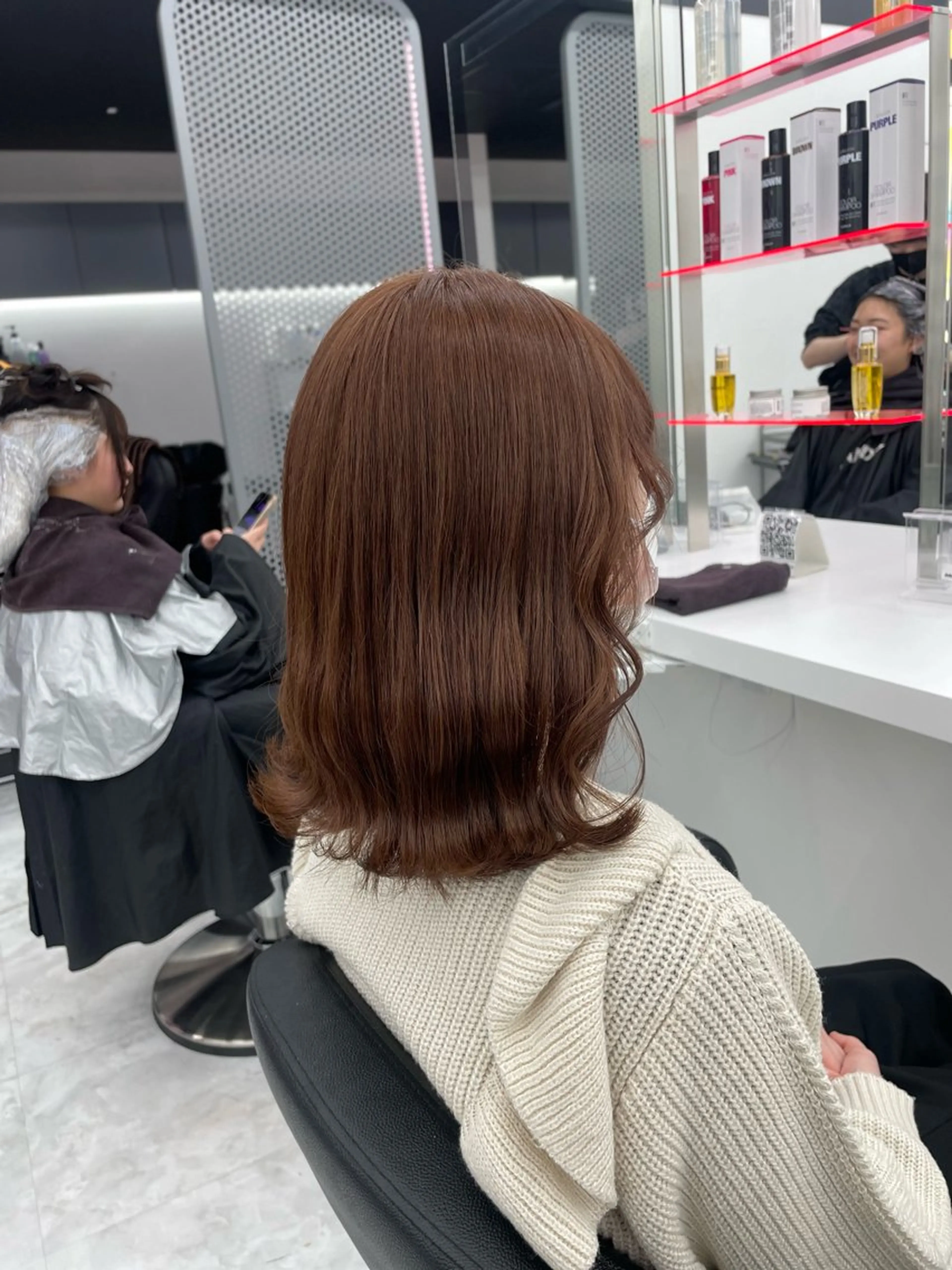 ミディアム ヘアカラー トリートメント ヘアセット GO TODAY SHAiR SALON所属・🤍韓国トレンド ヘア🤍miku🤍のヘアスタイル