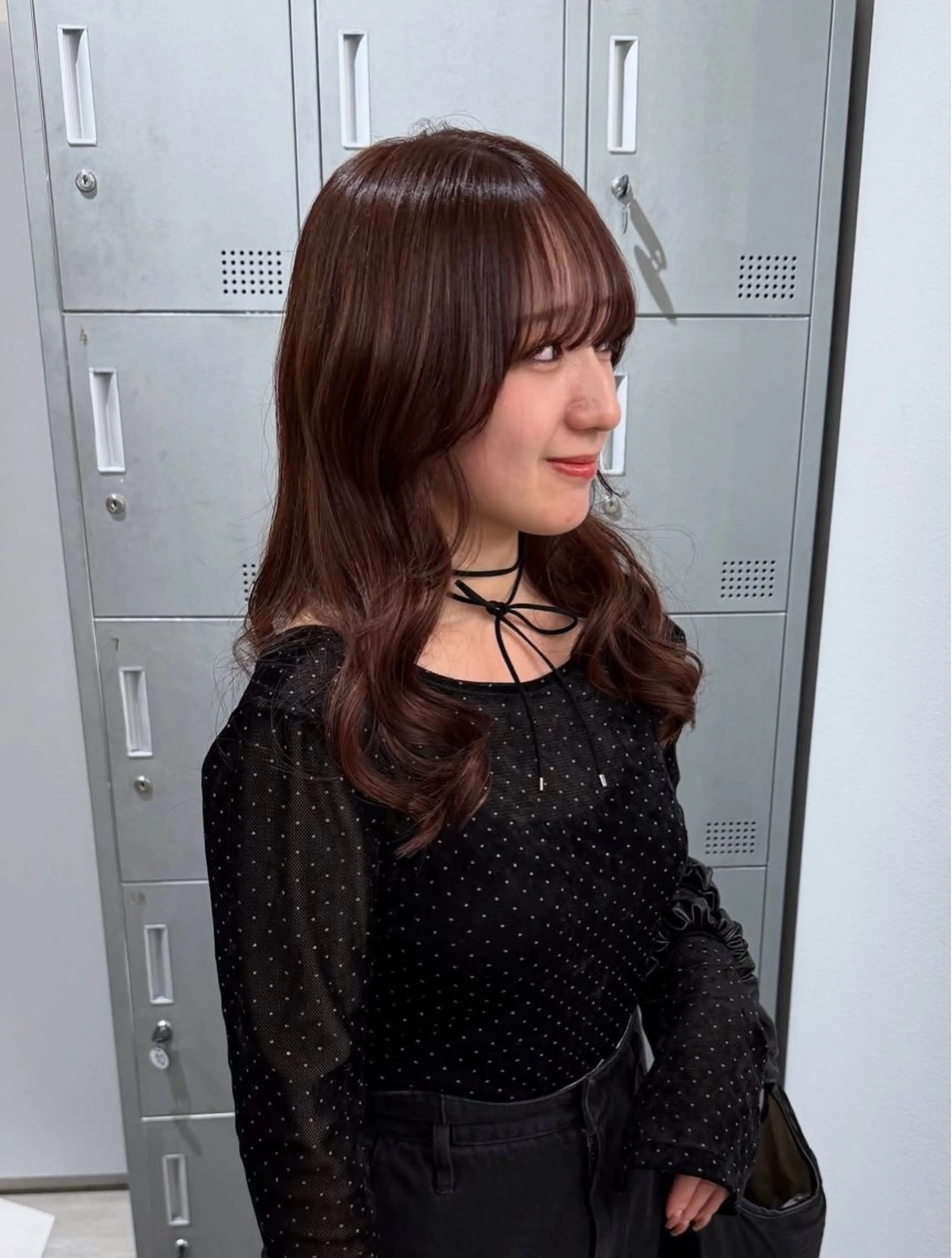 ロング カラー ブラウンカラー カット ヘアカラー 福崎 真奈のヘアスタイル