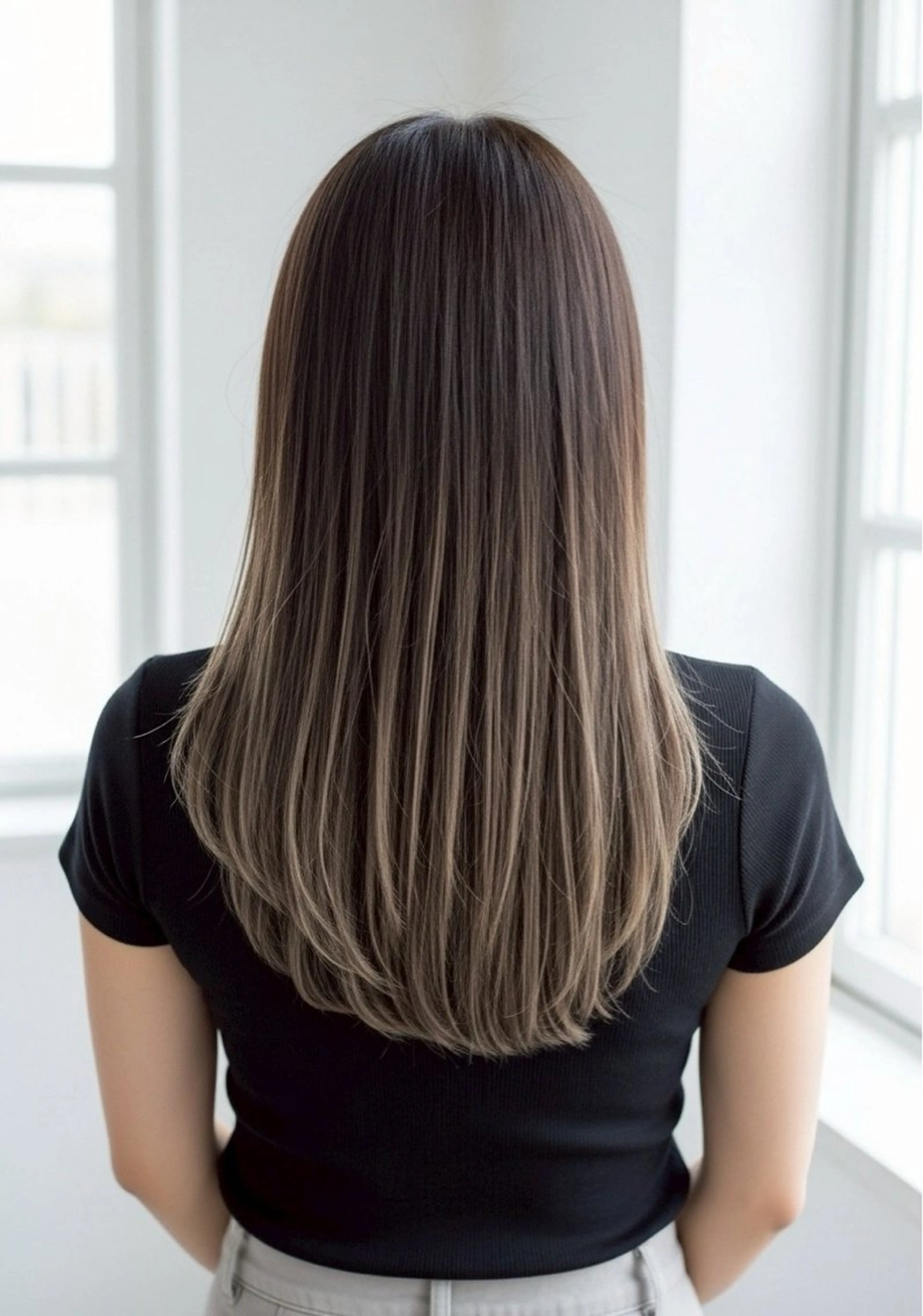 セミロング カラー 赤堀 結伍のヘアスタイル