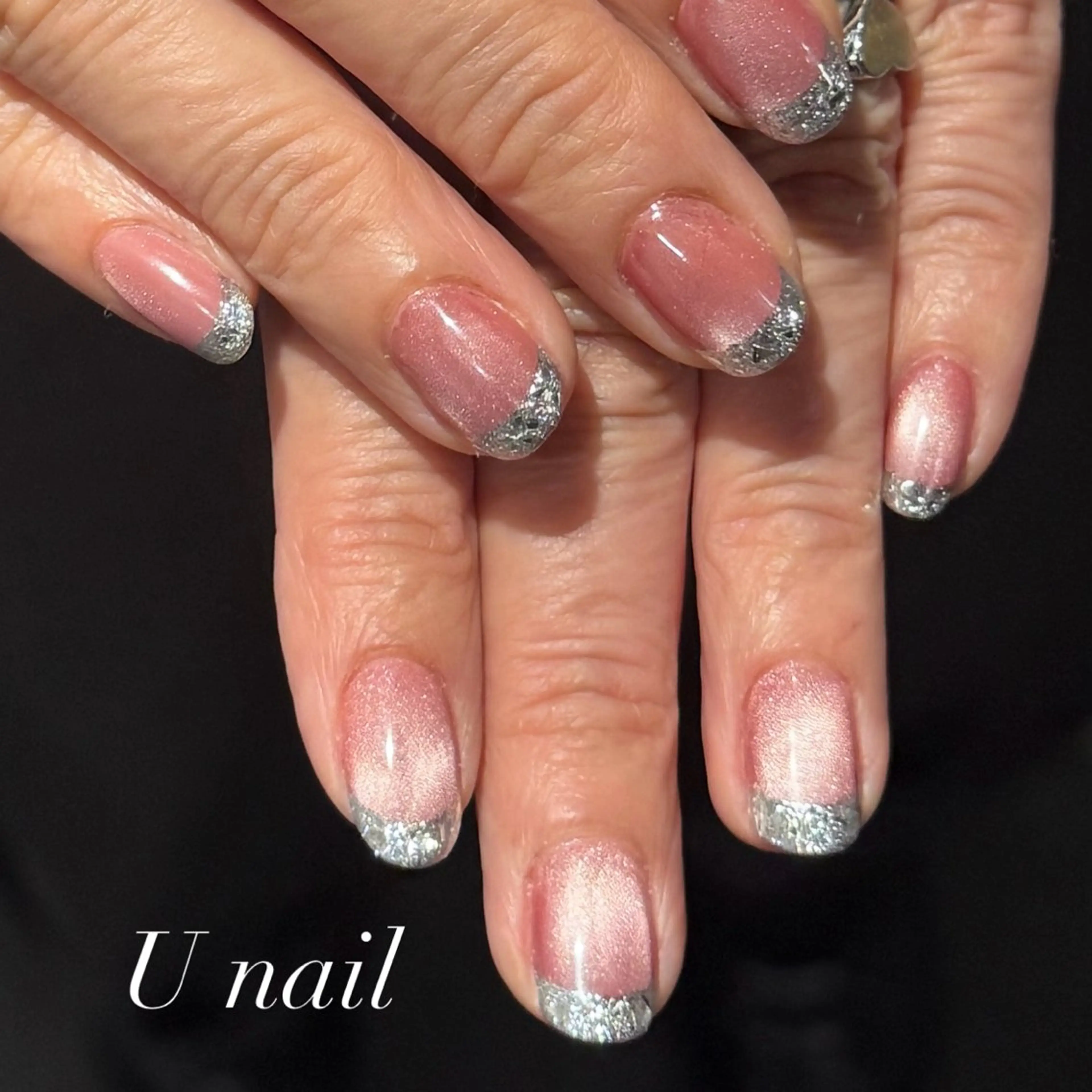 ネイル フレンチネイル ガラスフレンチ U nail所属・U nailのネイルデザイン
