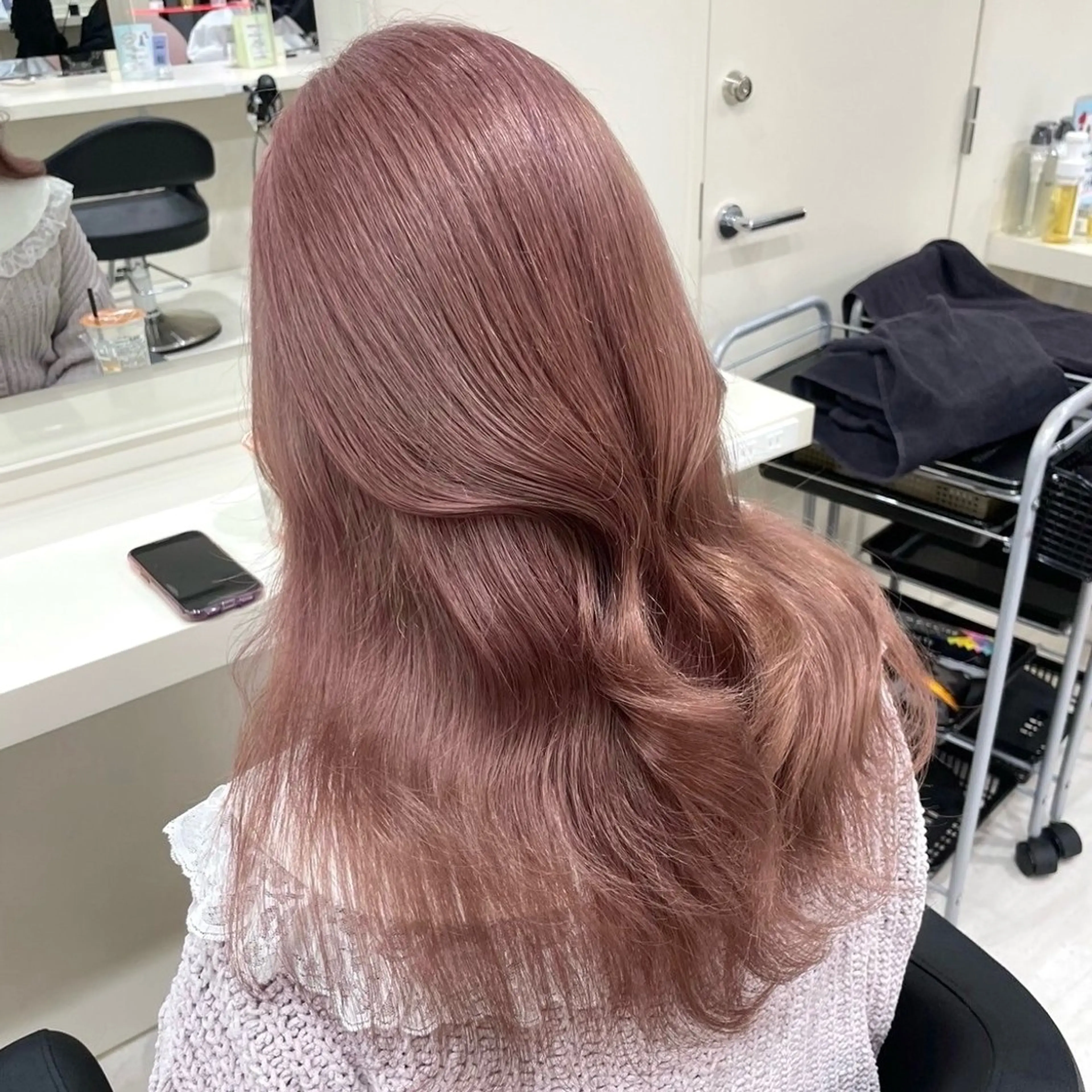 ロング カラー ヘアカラー ヘッドスパ ヘアセット モテガーリー🎀ピン クヘア/SHIONEのヘアスタイル