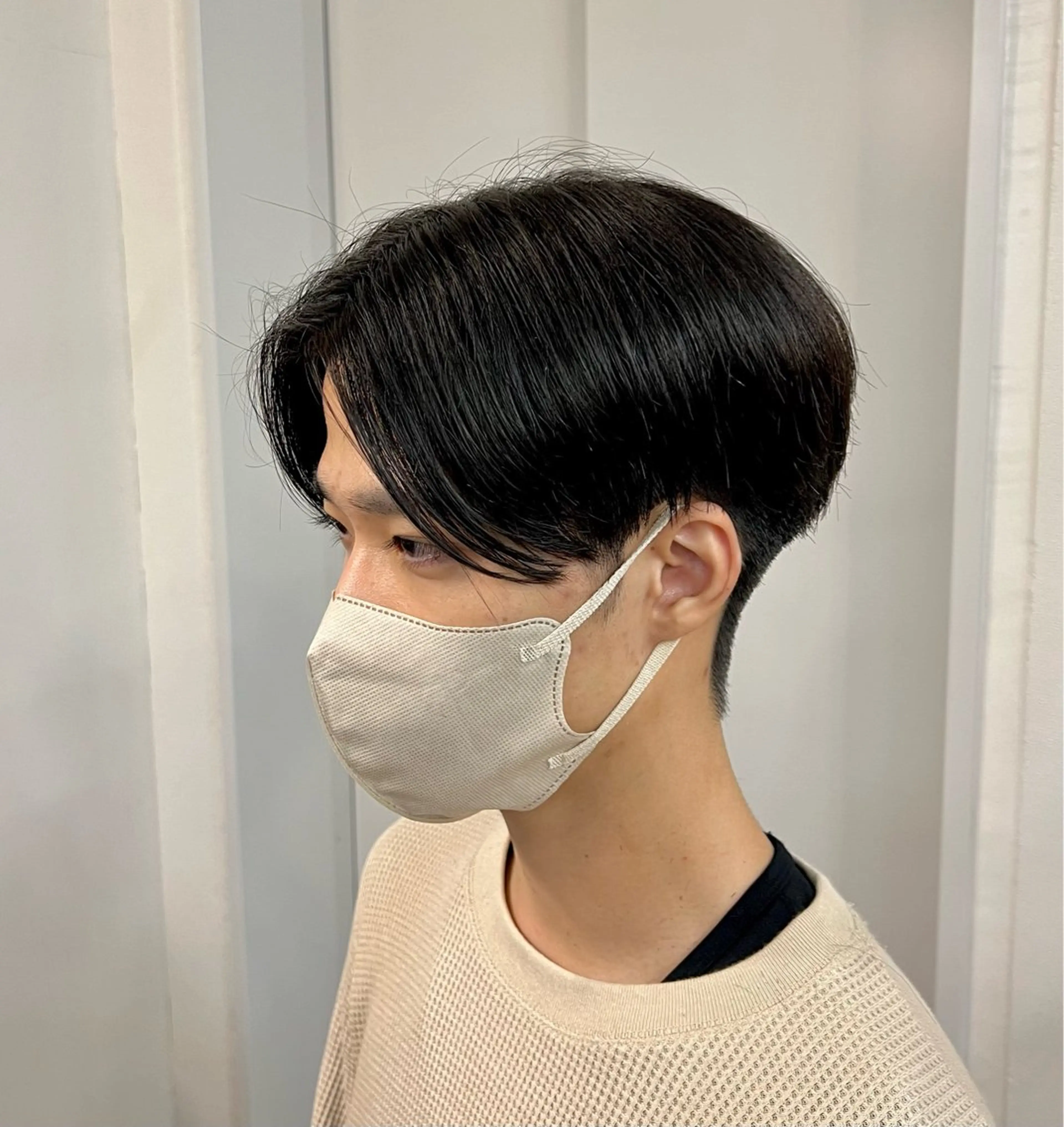 メンズ センターパート 刈り上げ カット パーマ hana✂︎メンズ ニュアンスパーマのヘアスタイル