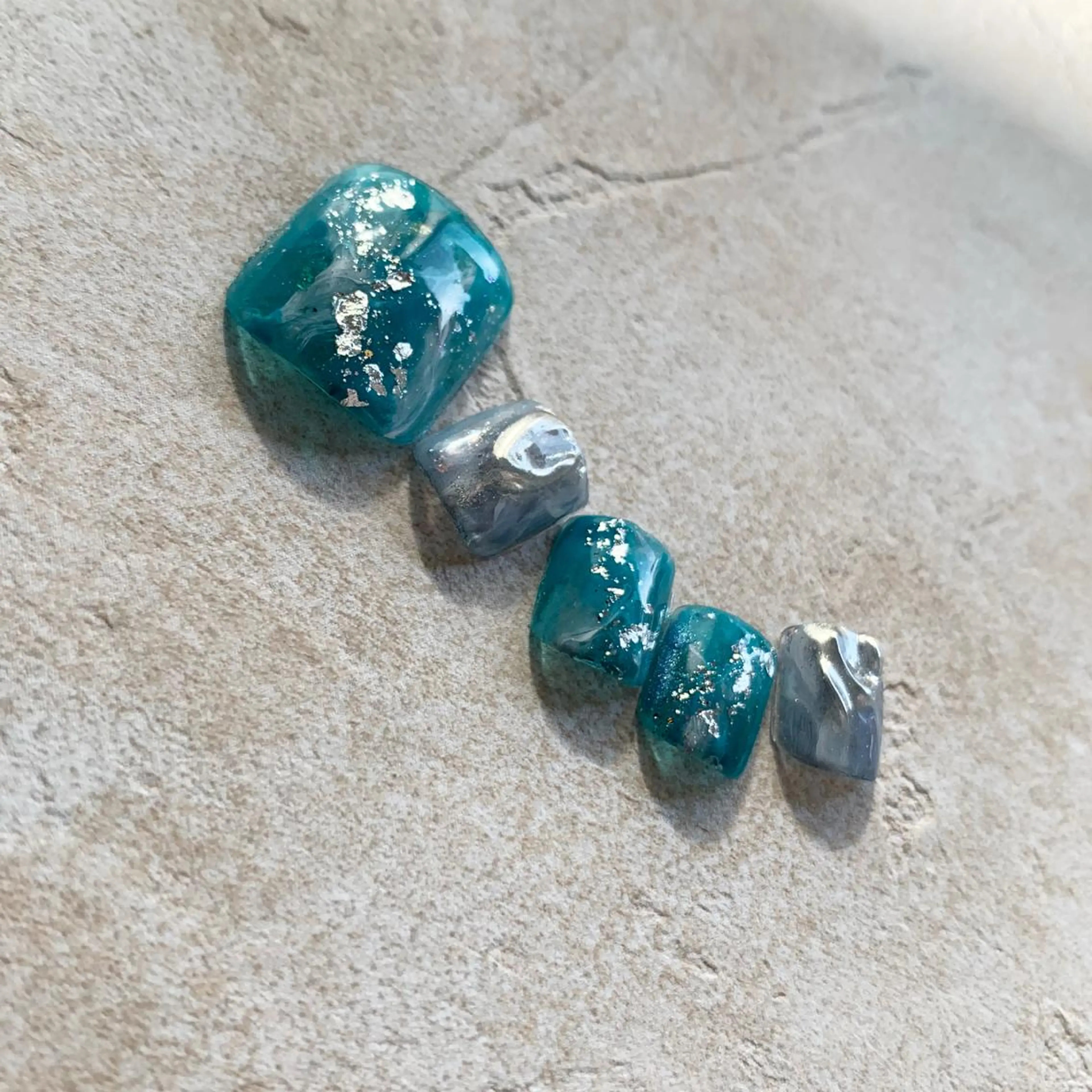 ネイル ブルー ニュアンスネイル 夏ネイル crestnail所属・小林 束紗のネイルデザイン