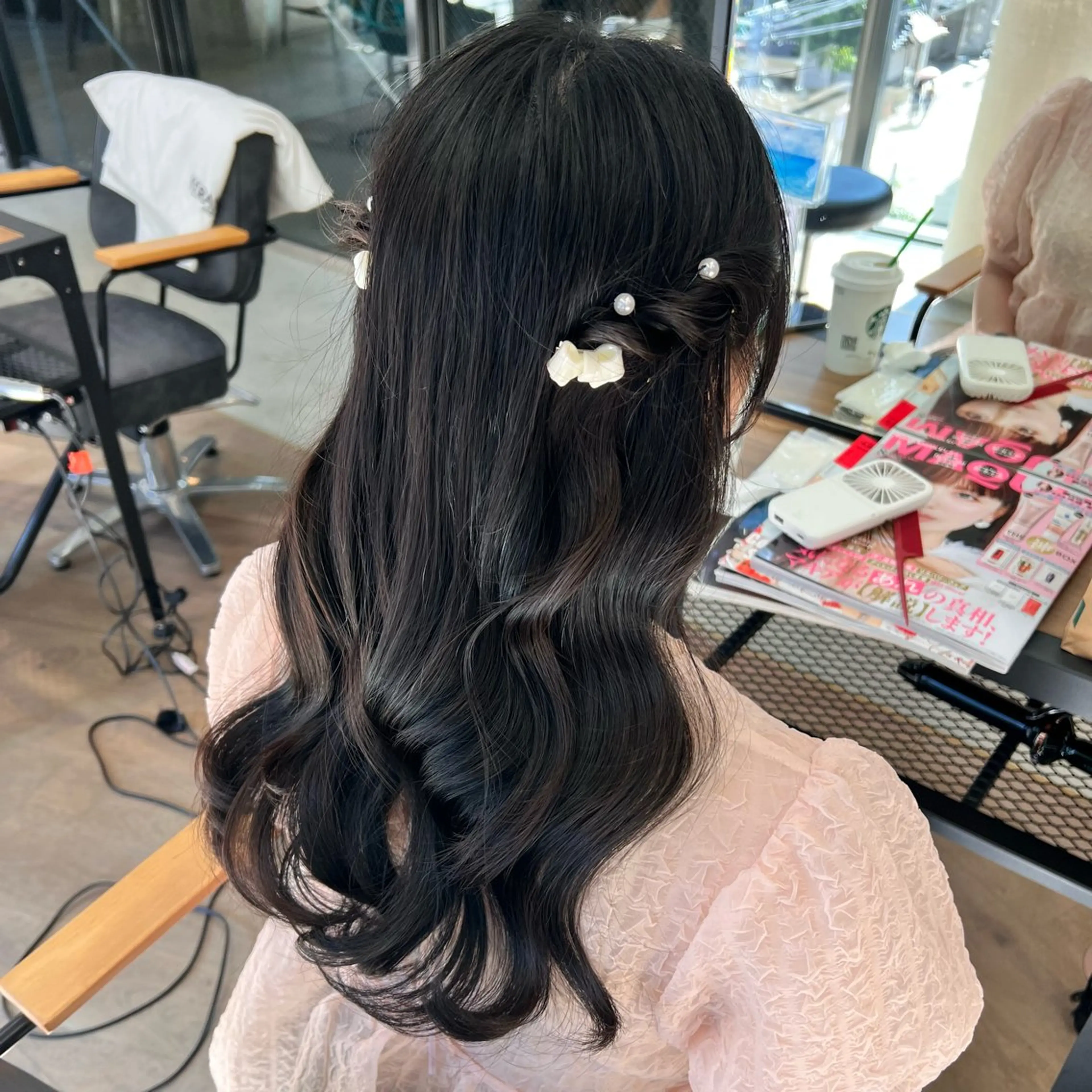 セミロング 顔周りカット カット オオバヤシ マホのヘアスタイル